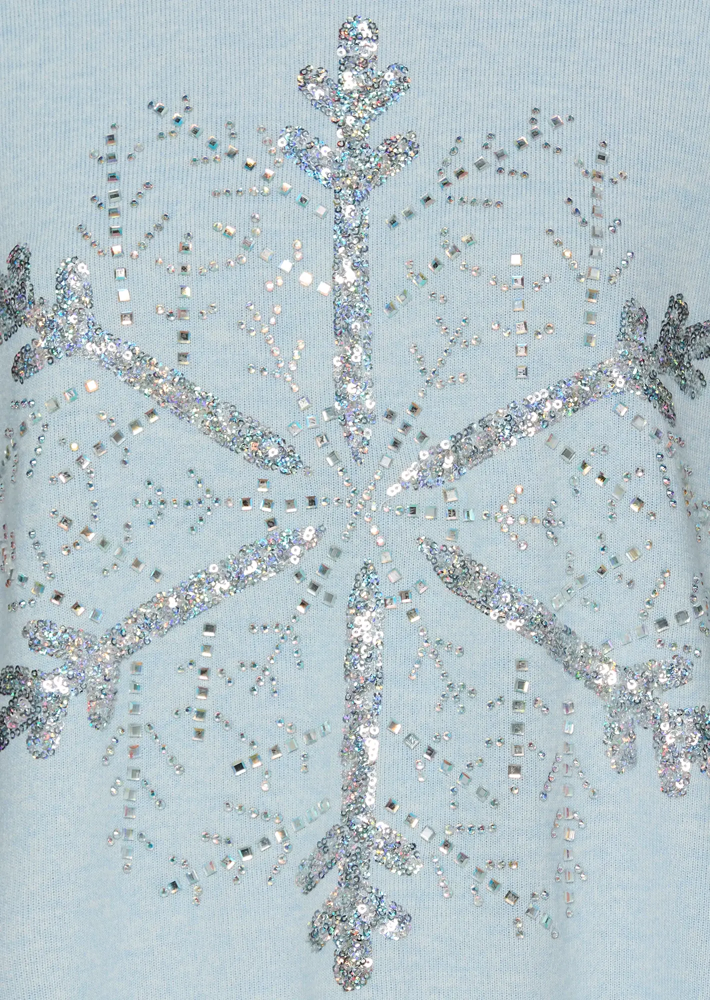 kuscheliges Langarmshirt 'Schneeflocke', eiskristall