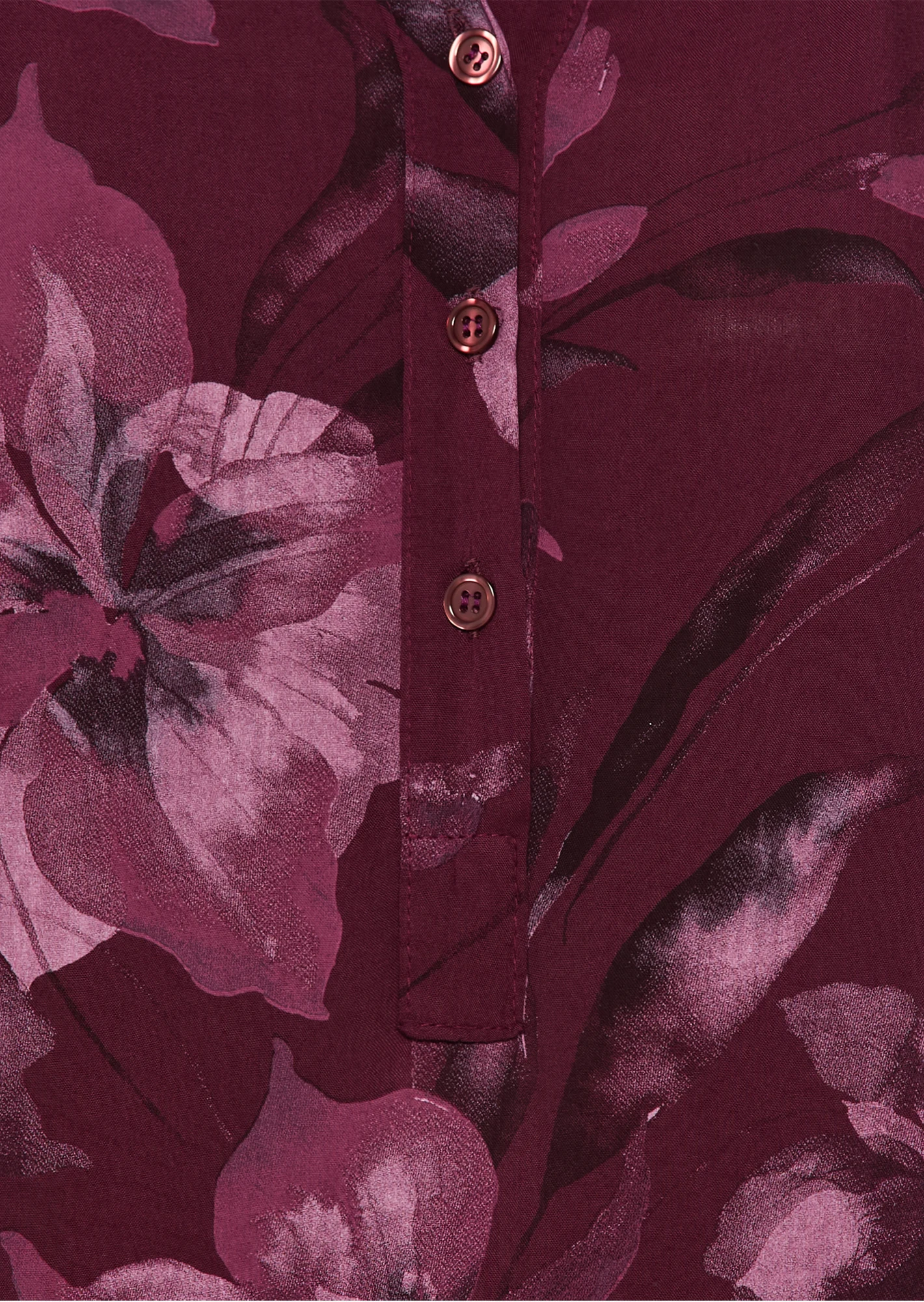 Bluse im Alloverprint, burgund