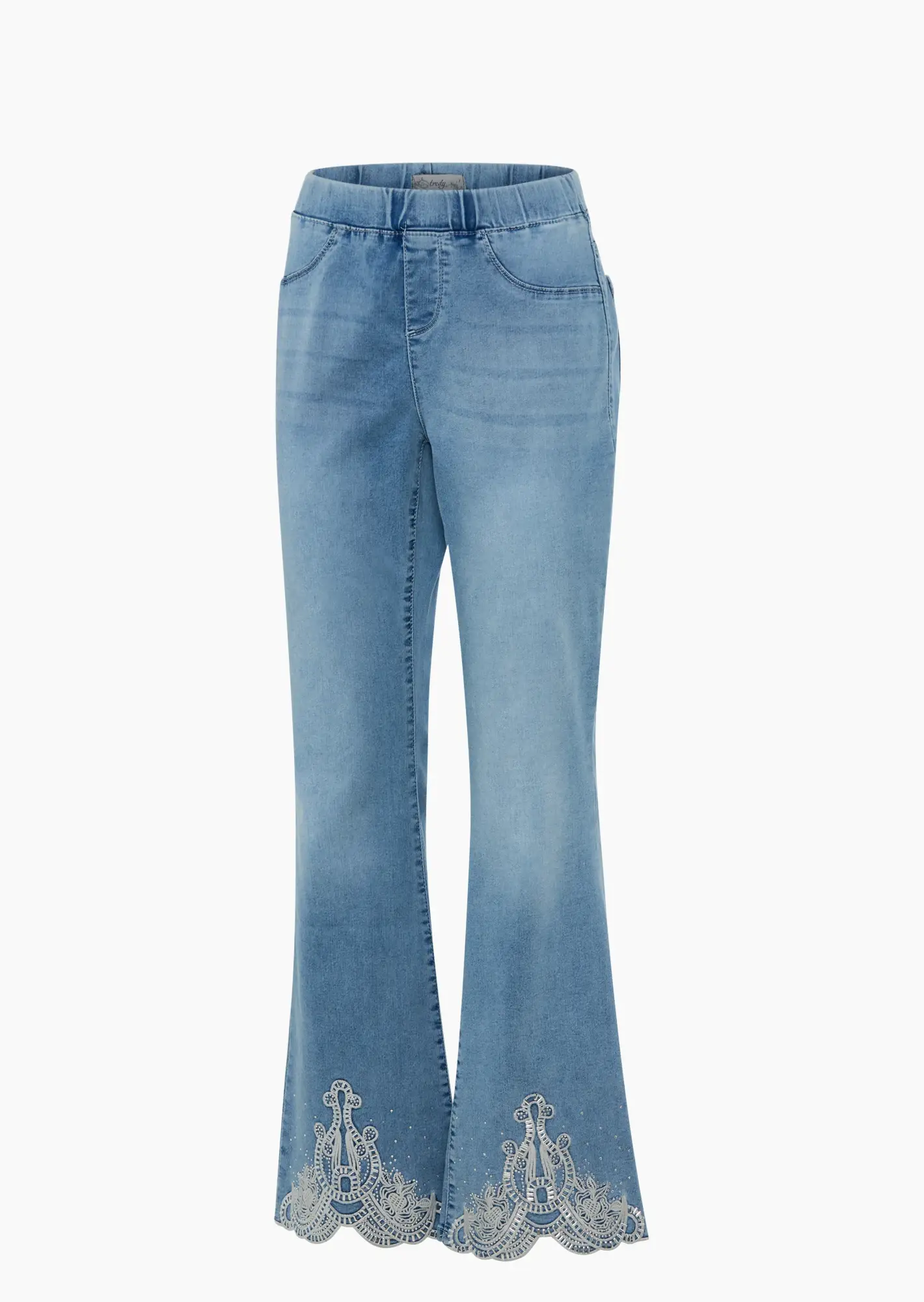 Jeggings im Bootcut-Style, blue denim
