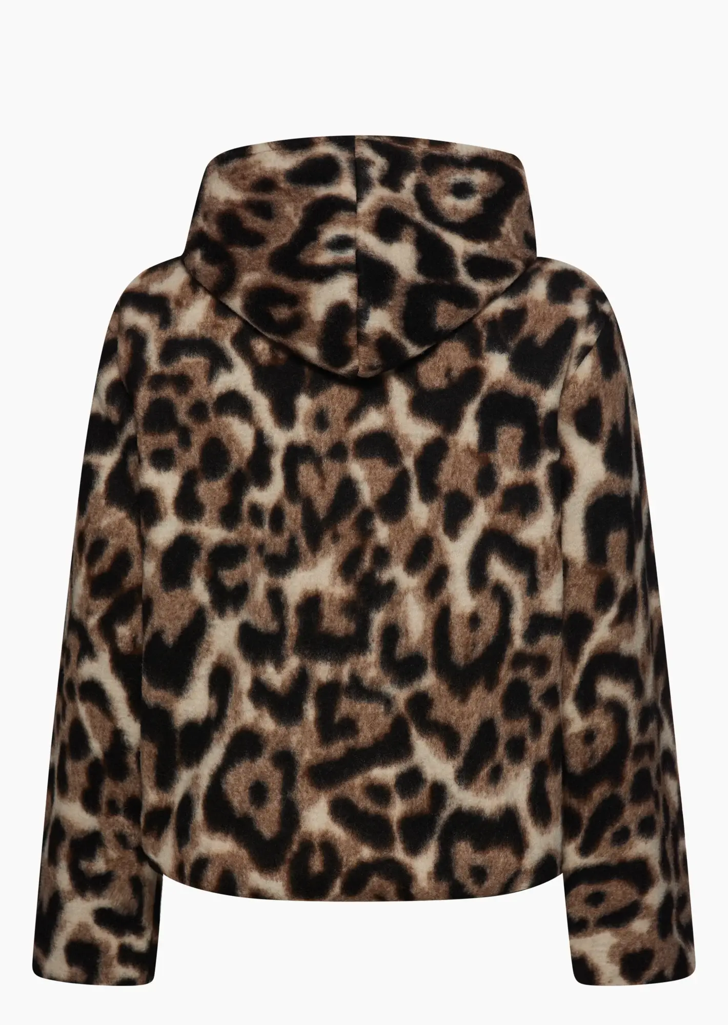 Jacke im Leo-Style, crema-schwarz