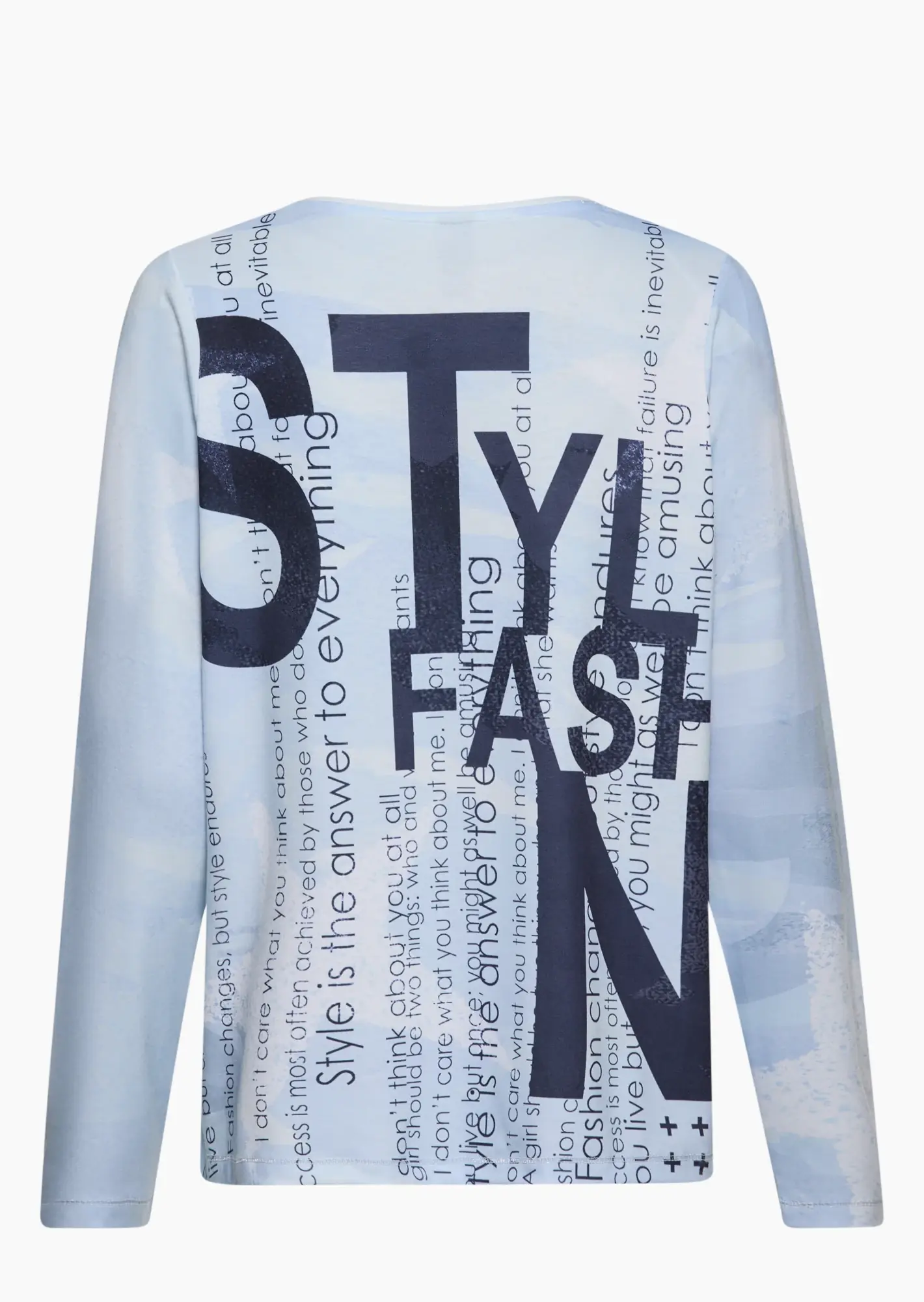 Langarmshirt 'Style', eiskristall