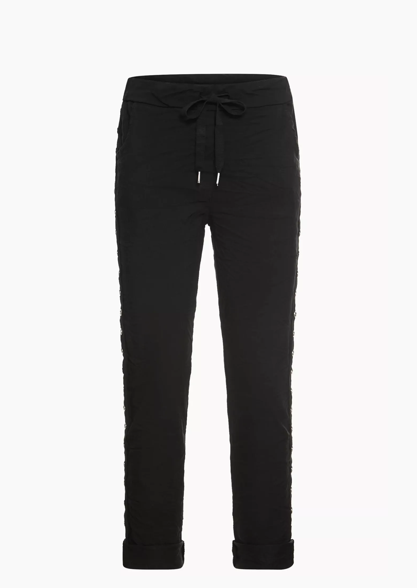 Joggpants mit Galonstreifen, schwarz