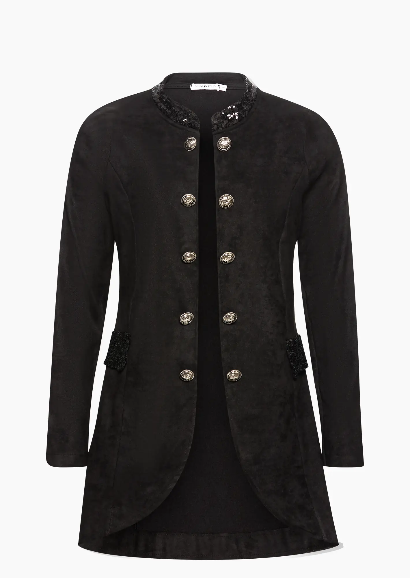 Blazer im Military-Style, schwarz