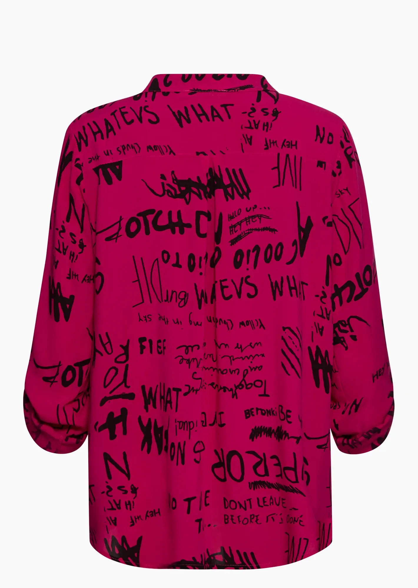 Bluse mit Lettering, pink