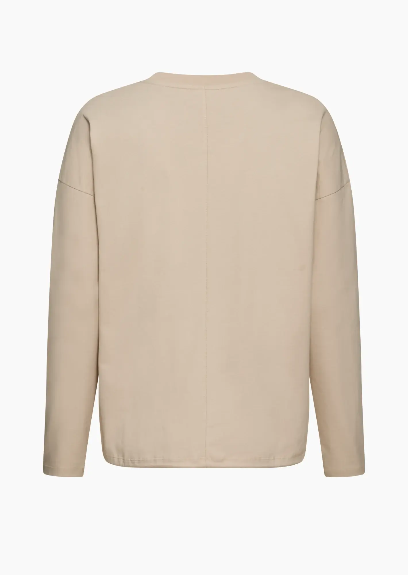 Langarmshirt 'Bear & Coffee', crema