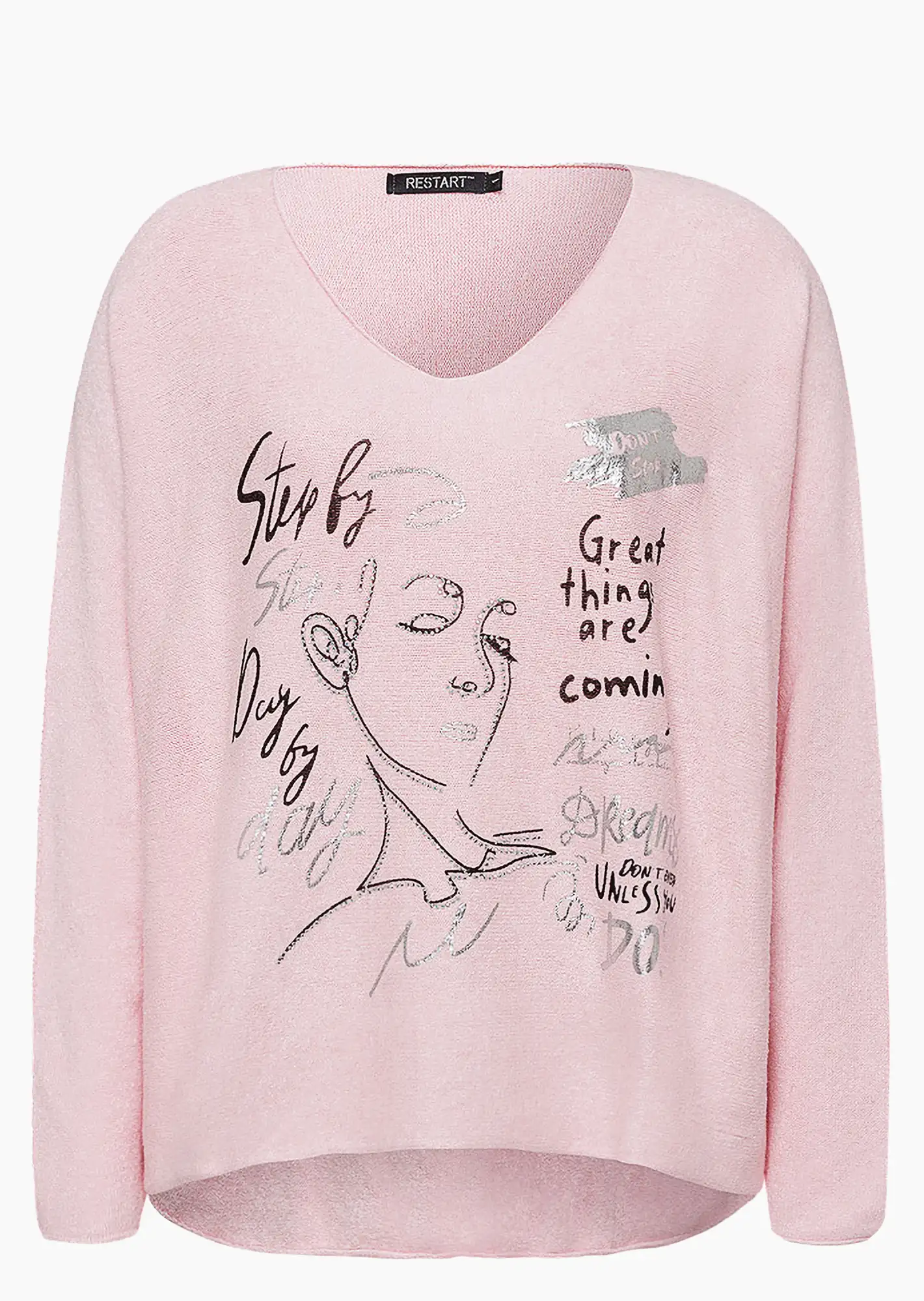 Strickpullover 'Day by Day', rosenholz