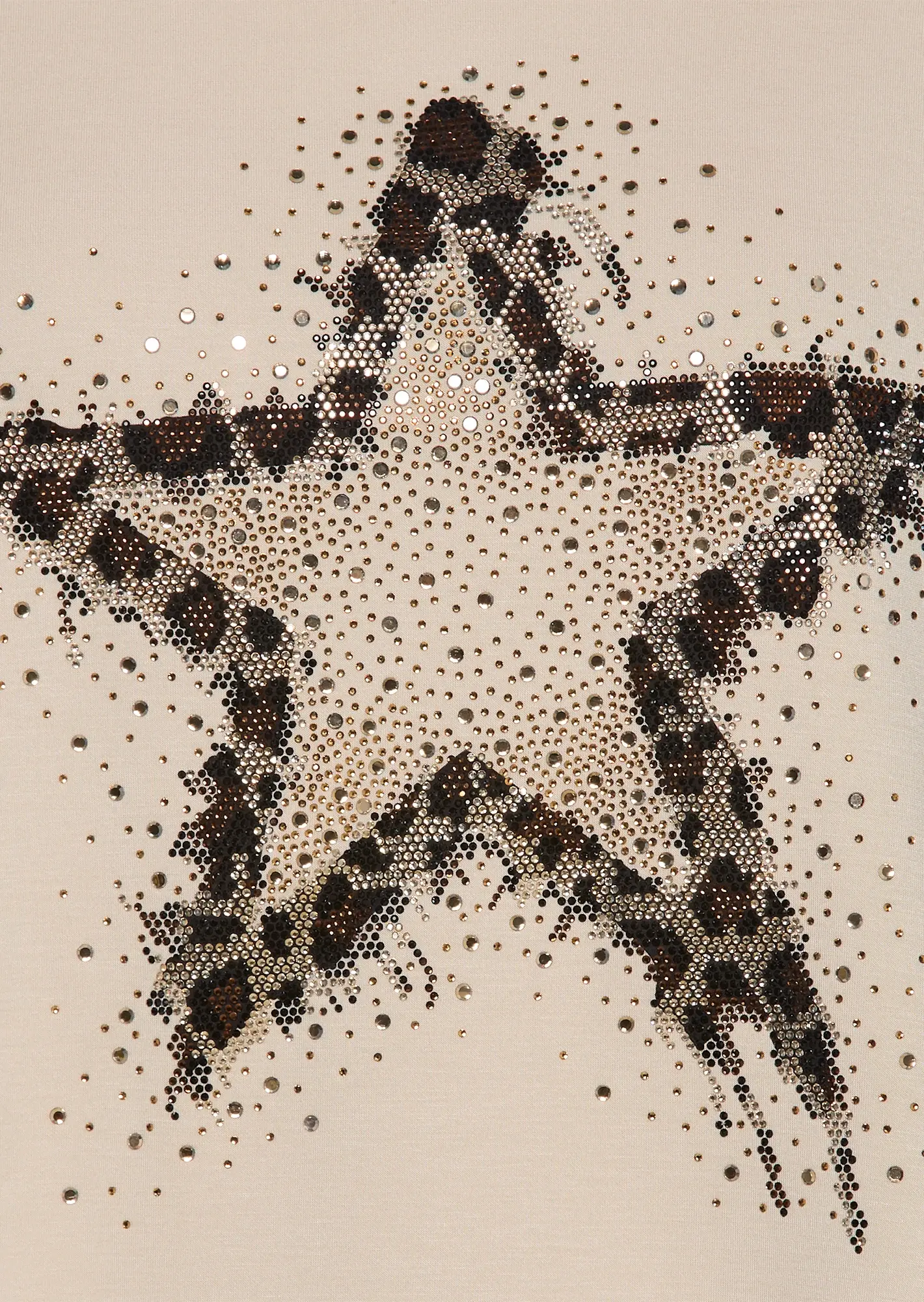 Pullover mit Stern, crema