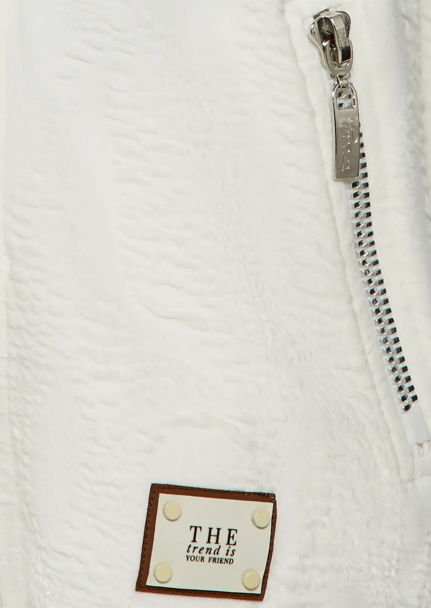 Sweatjacke mit Struktur, offwhite