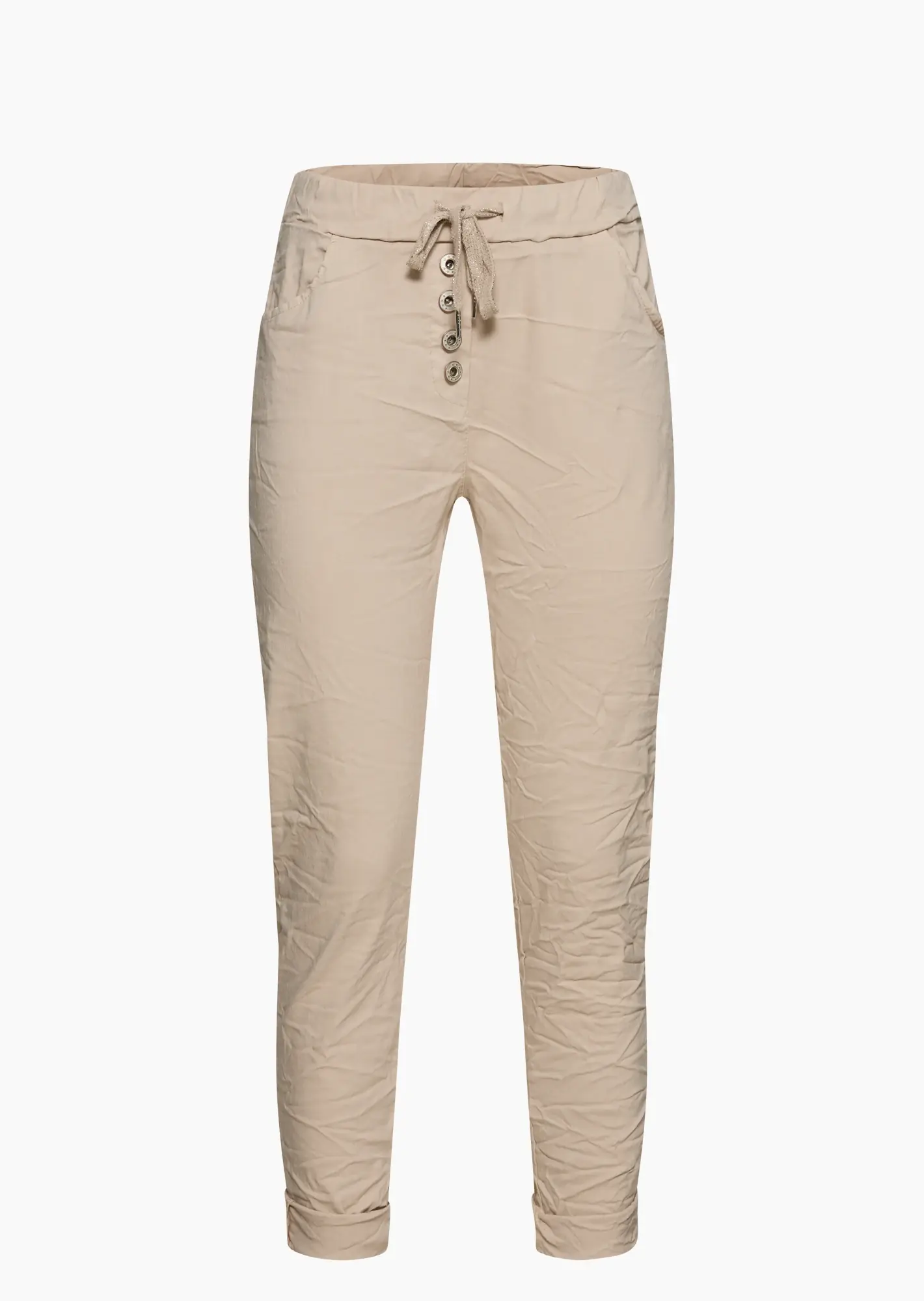 Joggpants mit Knopfleiste, crema