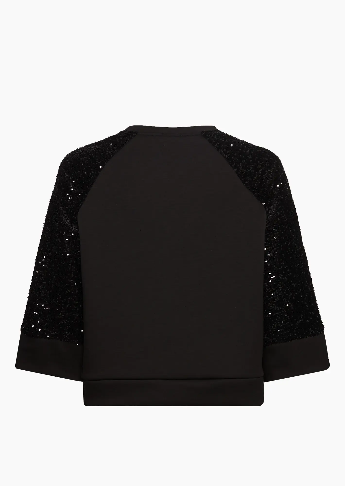 Sweatpullover mit Pailletten, schwarz
