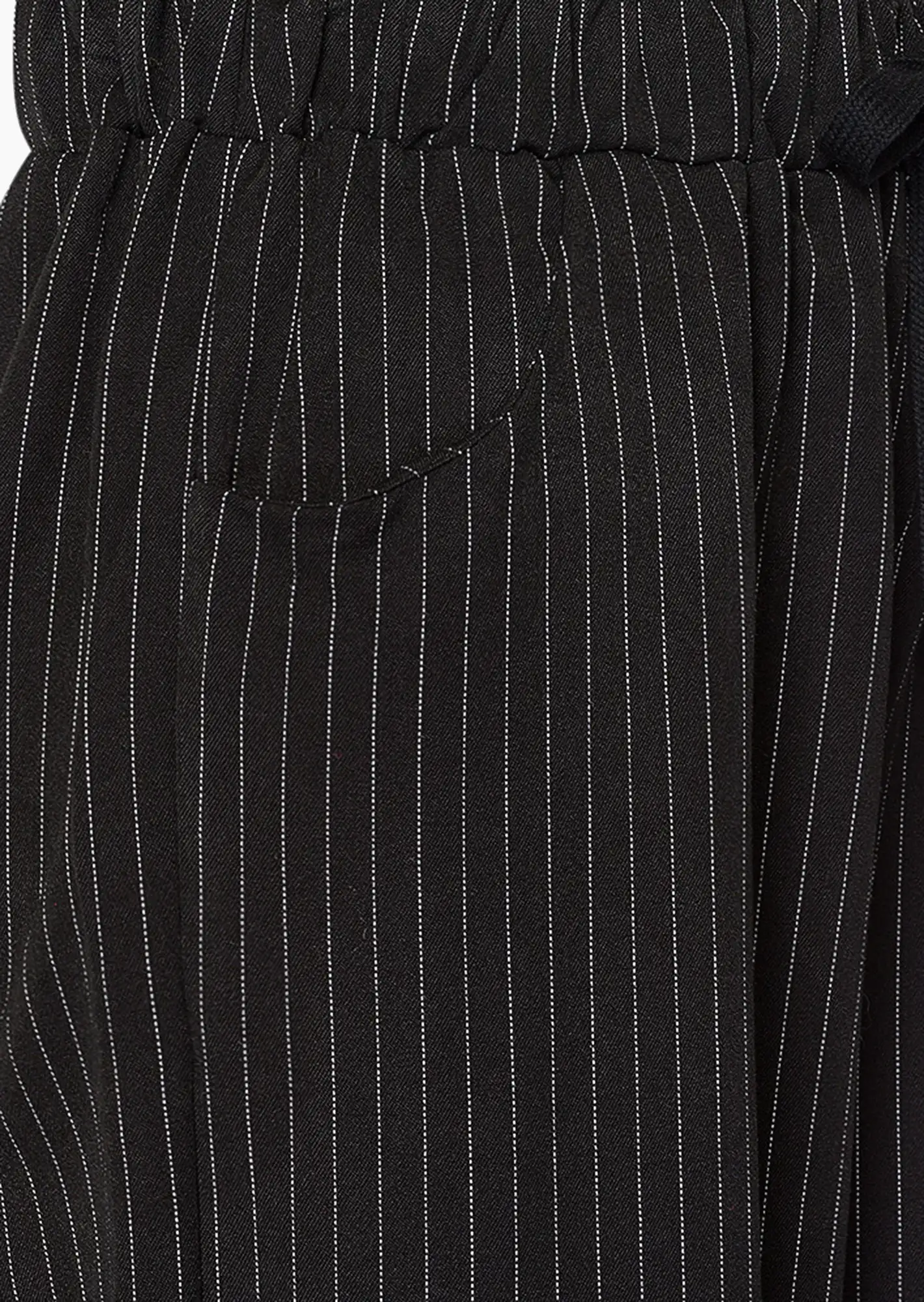 Wide Leg Hose lang, schwarz