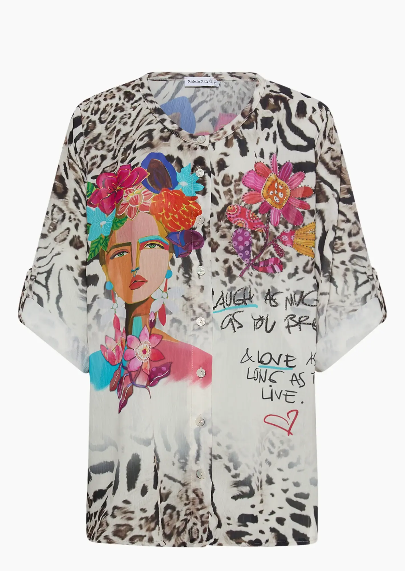 Bluse transparent 'Breathe', bunt