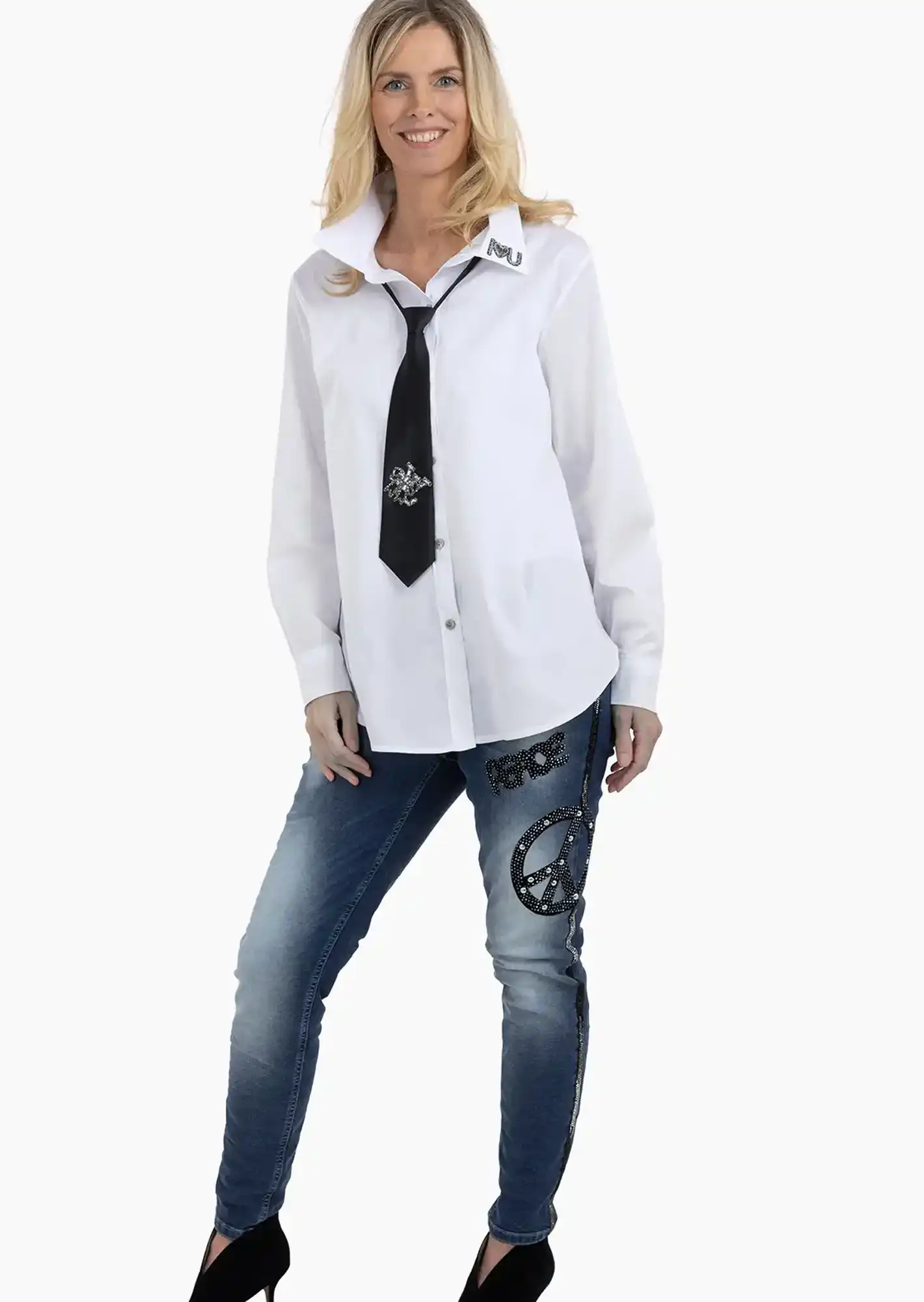 Jeans 'Peace', blue denim