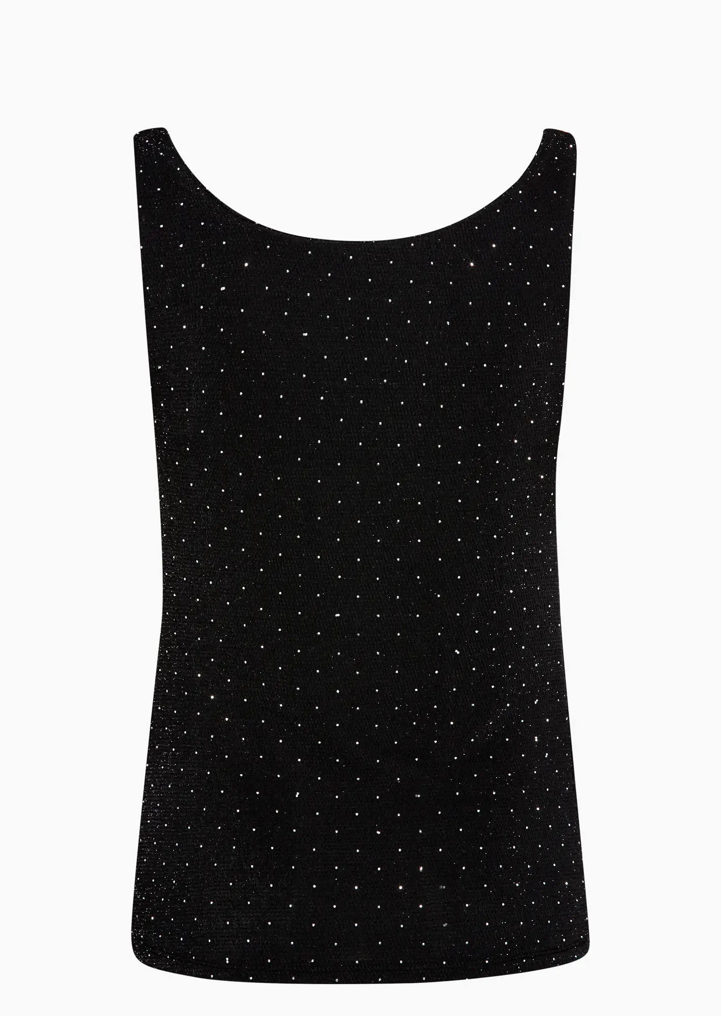 Top mit Glitzereffekt, schwarz