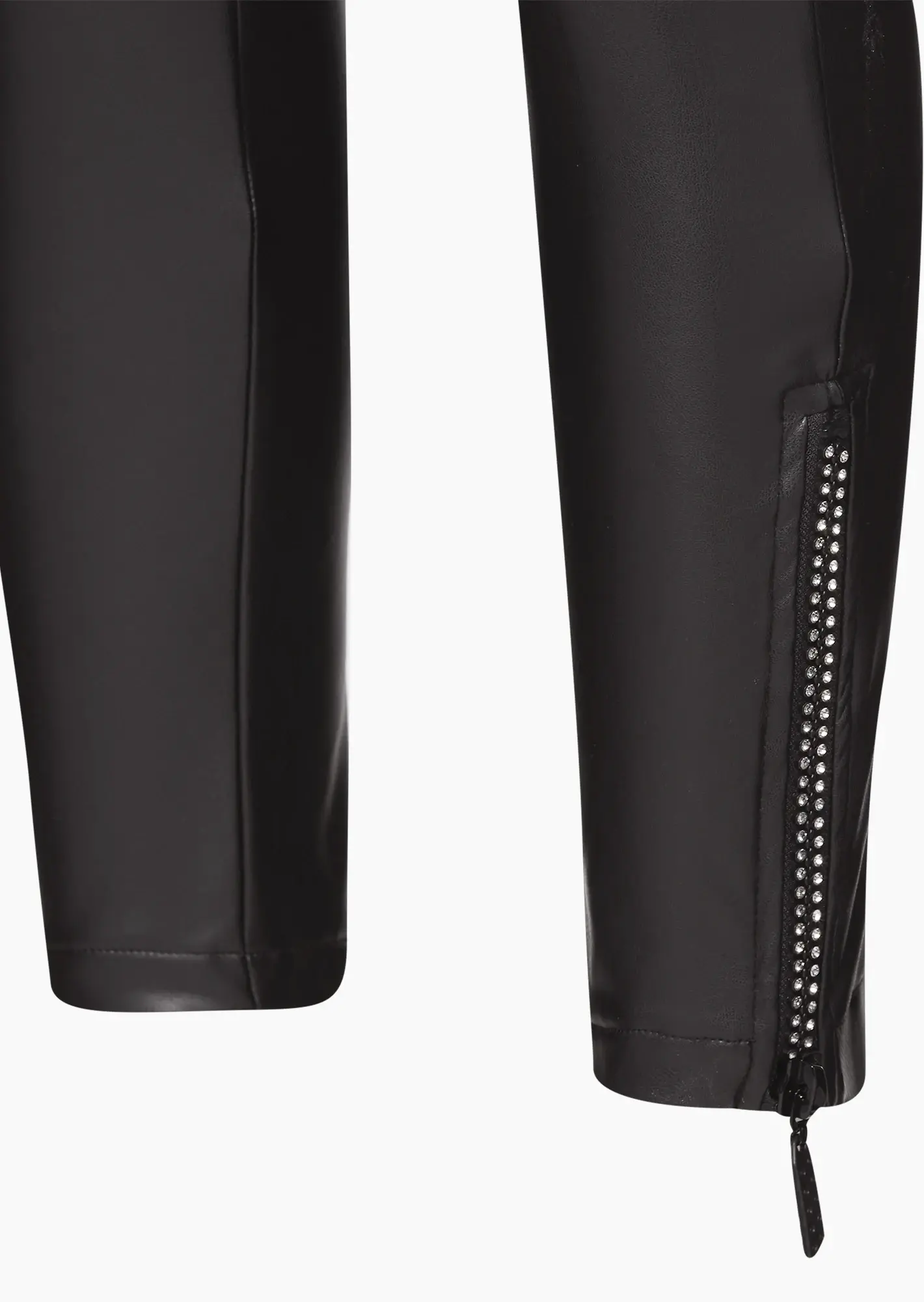 Leggings in Leder-Optik, schwarz