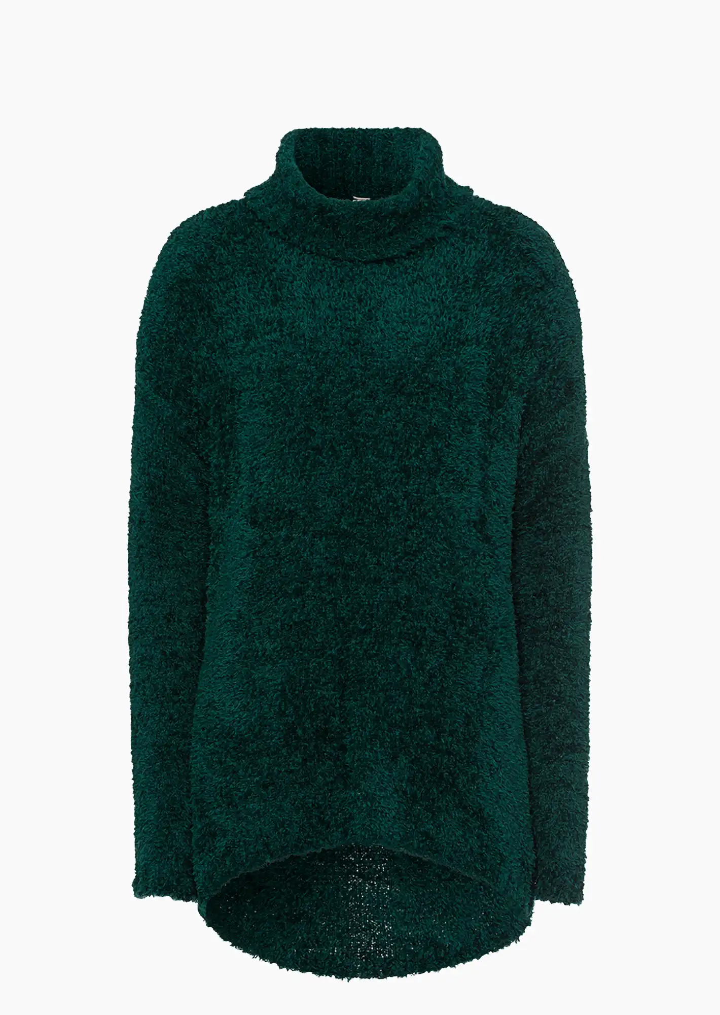 Rollkragen Strickpullover, forest green