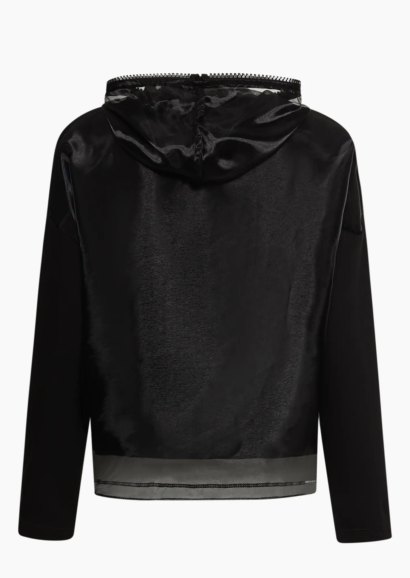 Sweatjacke mit Ziersteindetails, schwarz