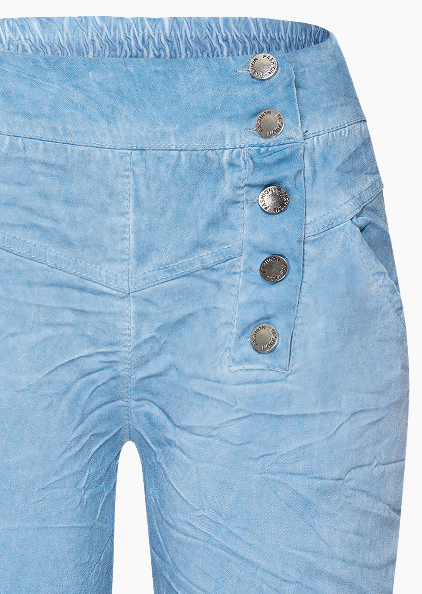 Joggpants mit Knöpfen, blue denim