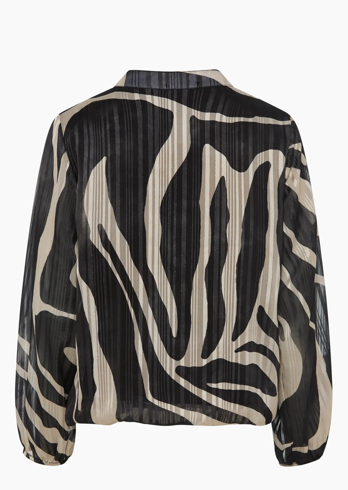 Bluse mit Glitzereffekt, schwarz-crema