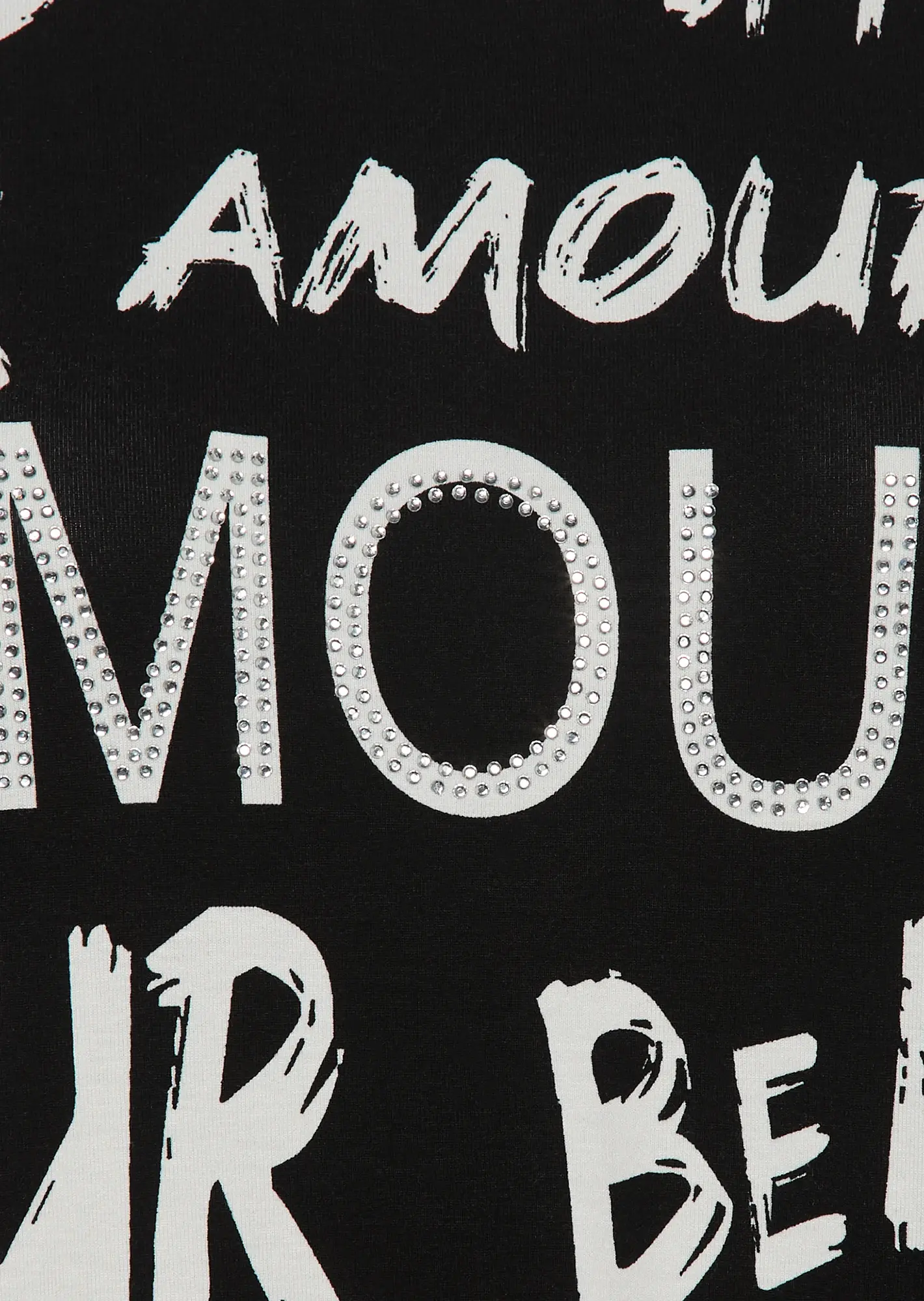 Langarmshirt 'Amour', schwarz