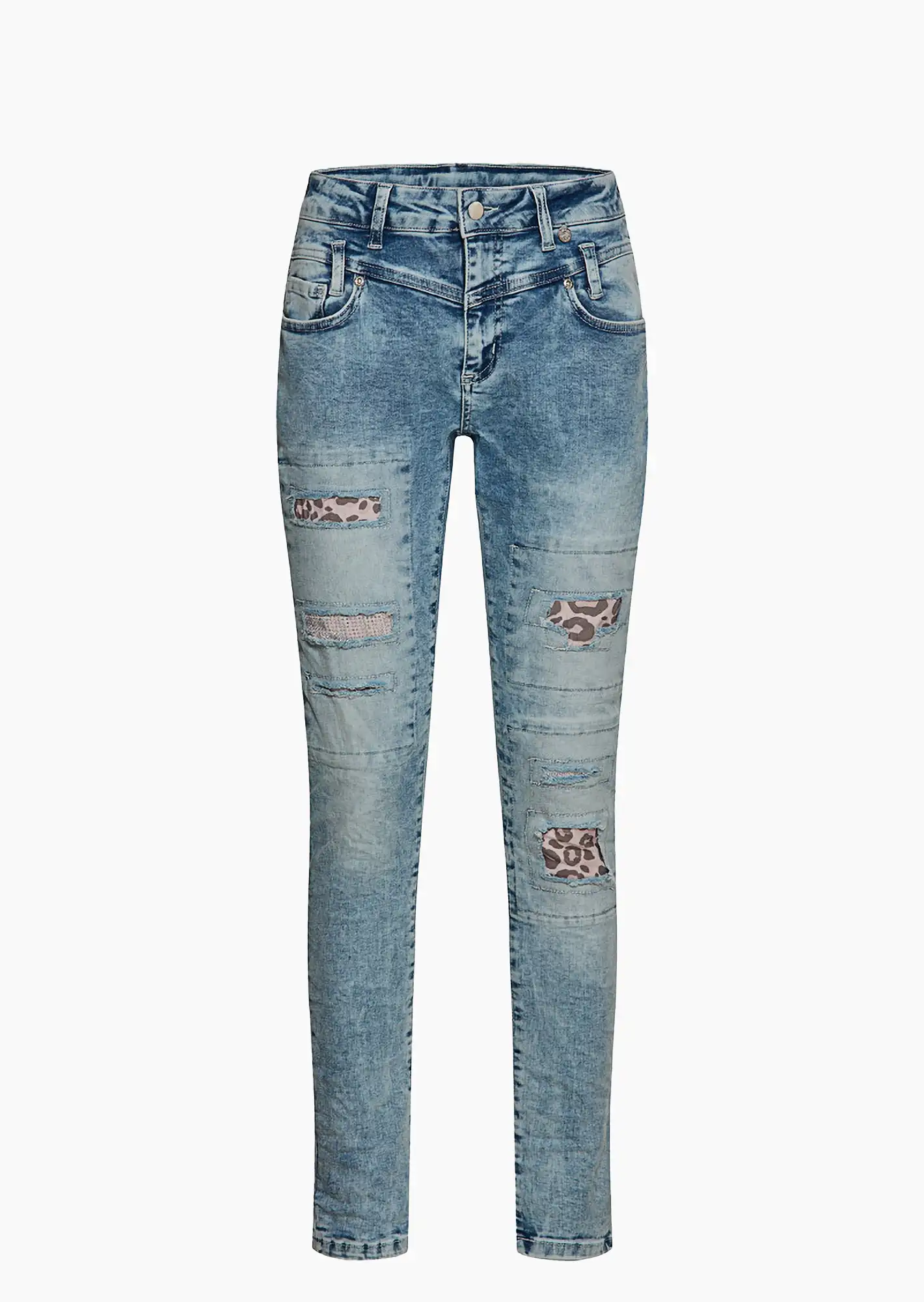 Jeans mit Highlights, bleached denim