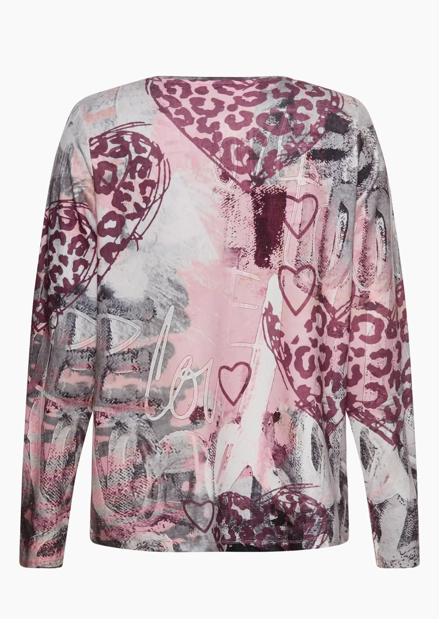 kuscheliges Langarmshirt 'Love', rosenholz