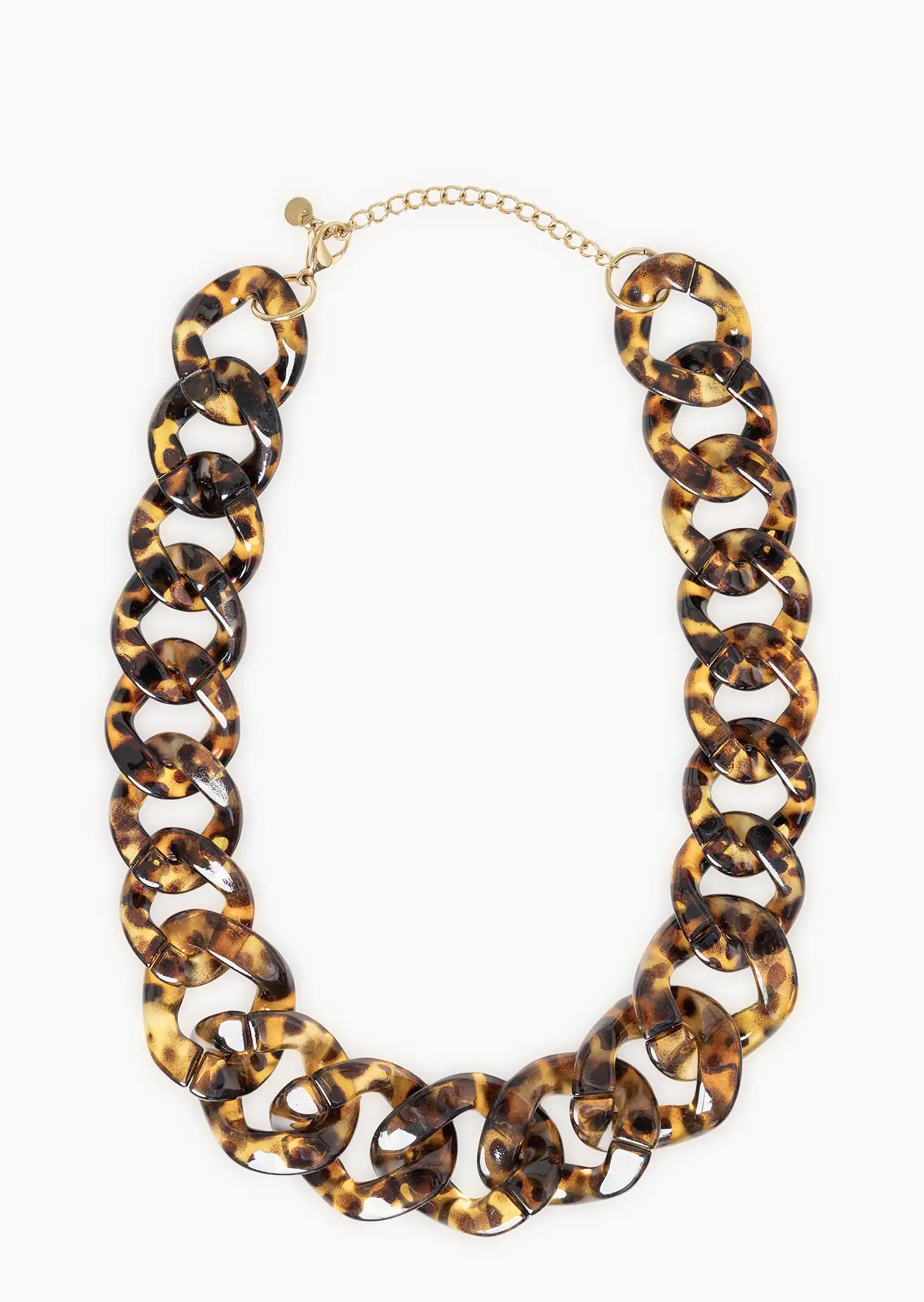 Kette gemustert, braun-gold