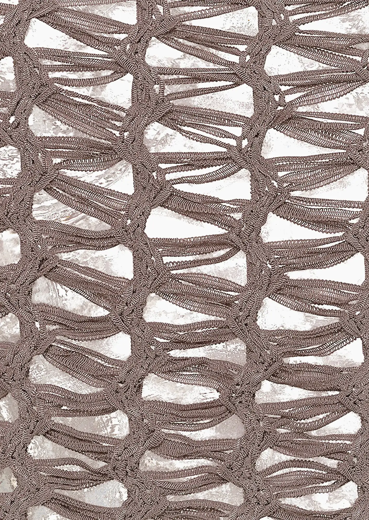 Lochstrickpullover, taupe