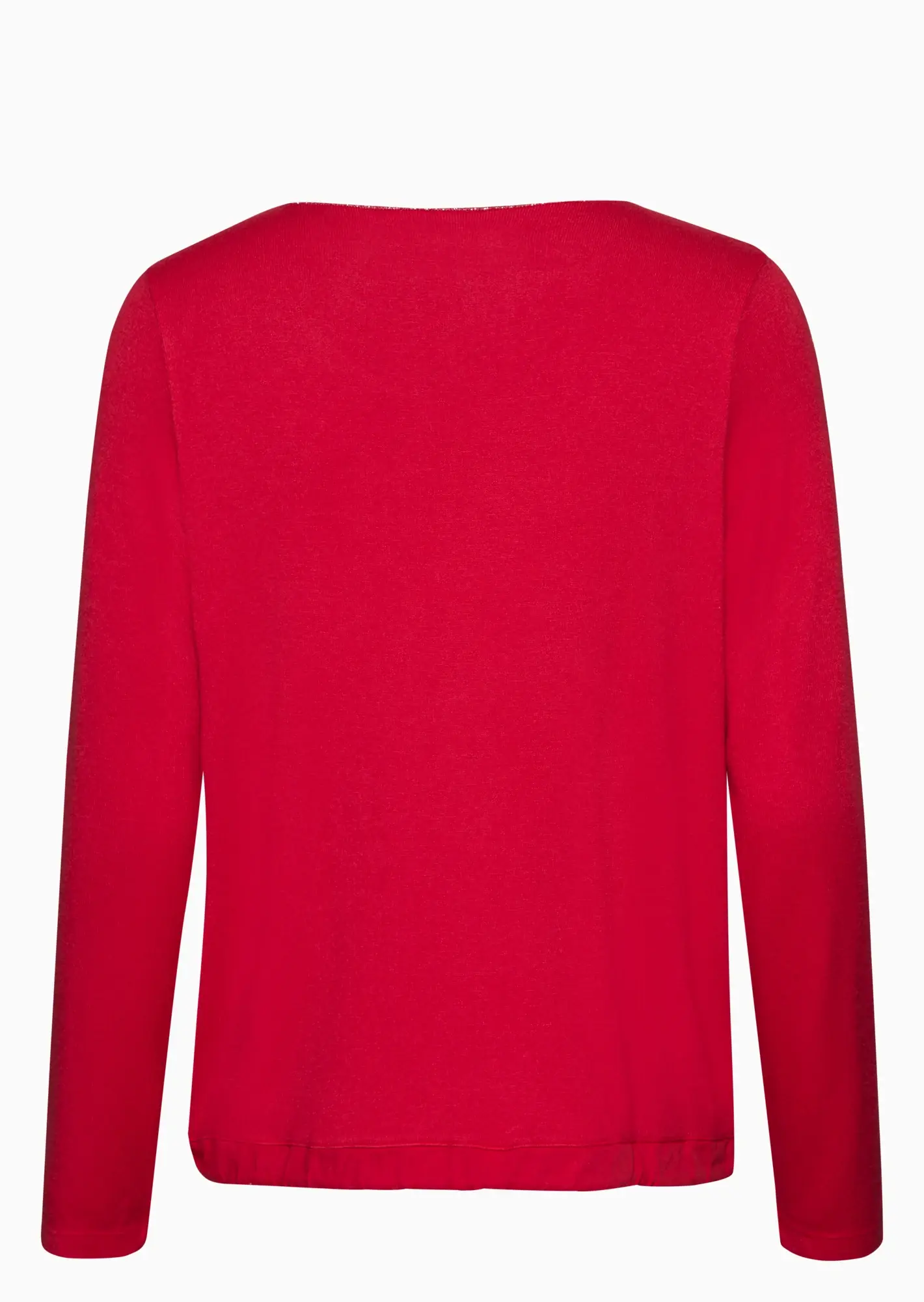 Langarmshirt feingestrickt & Glitzer, tredyrot