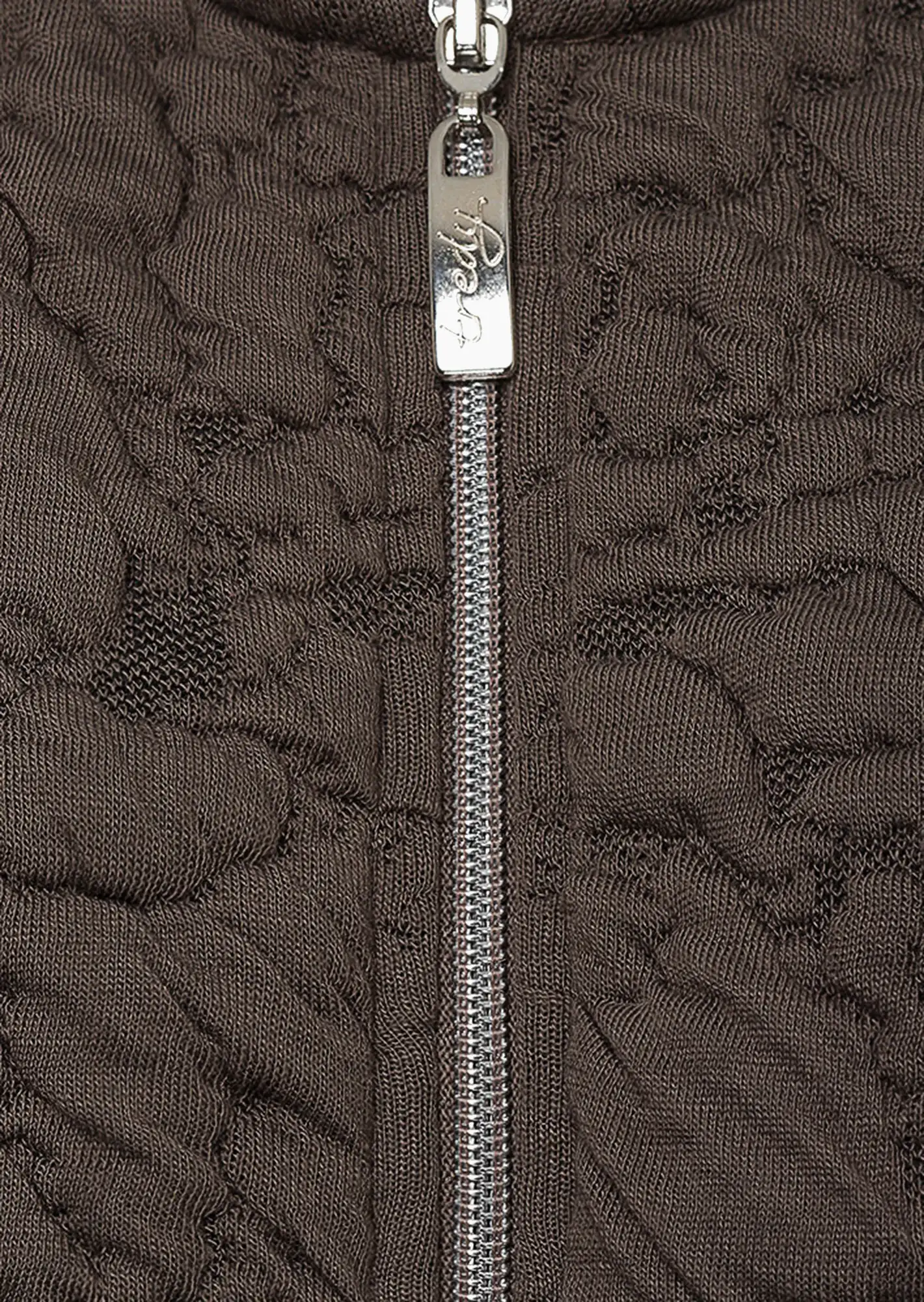 Sweatjacke mit Strukturmuster, taupe