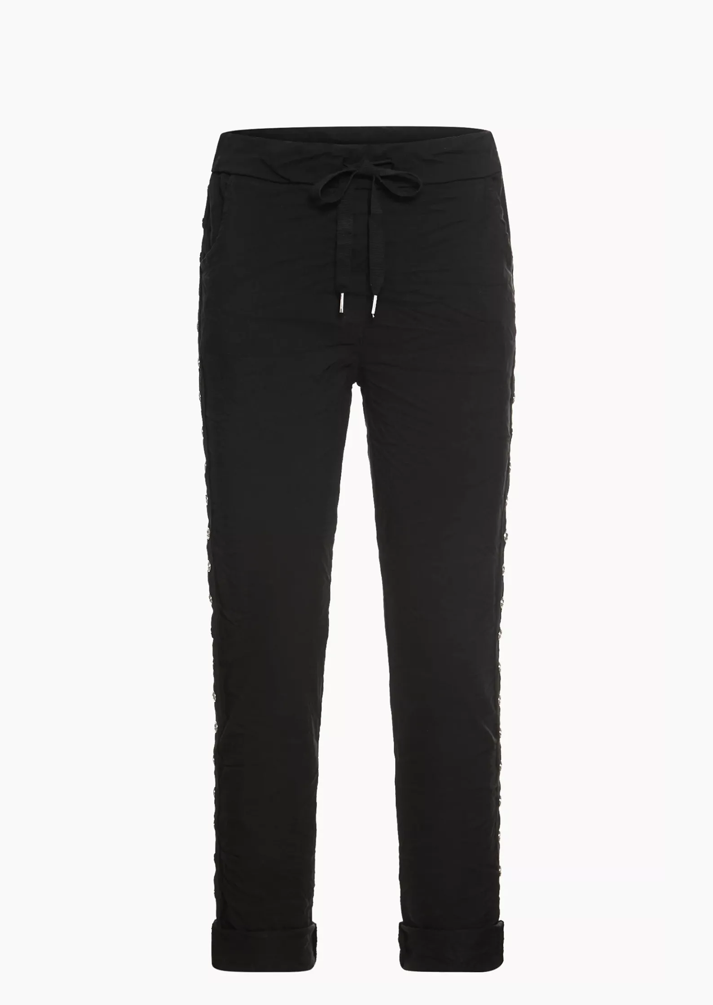 Joggpants mit Galonstreifen, schwarz