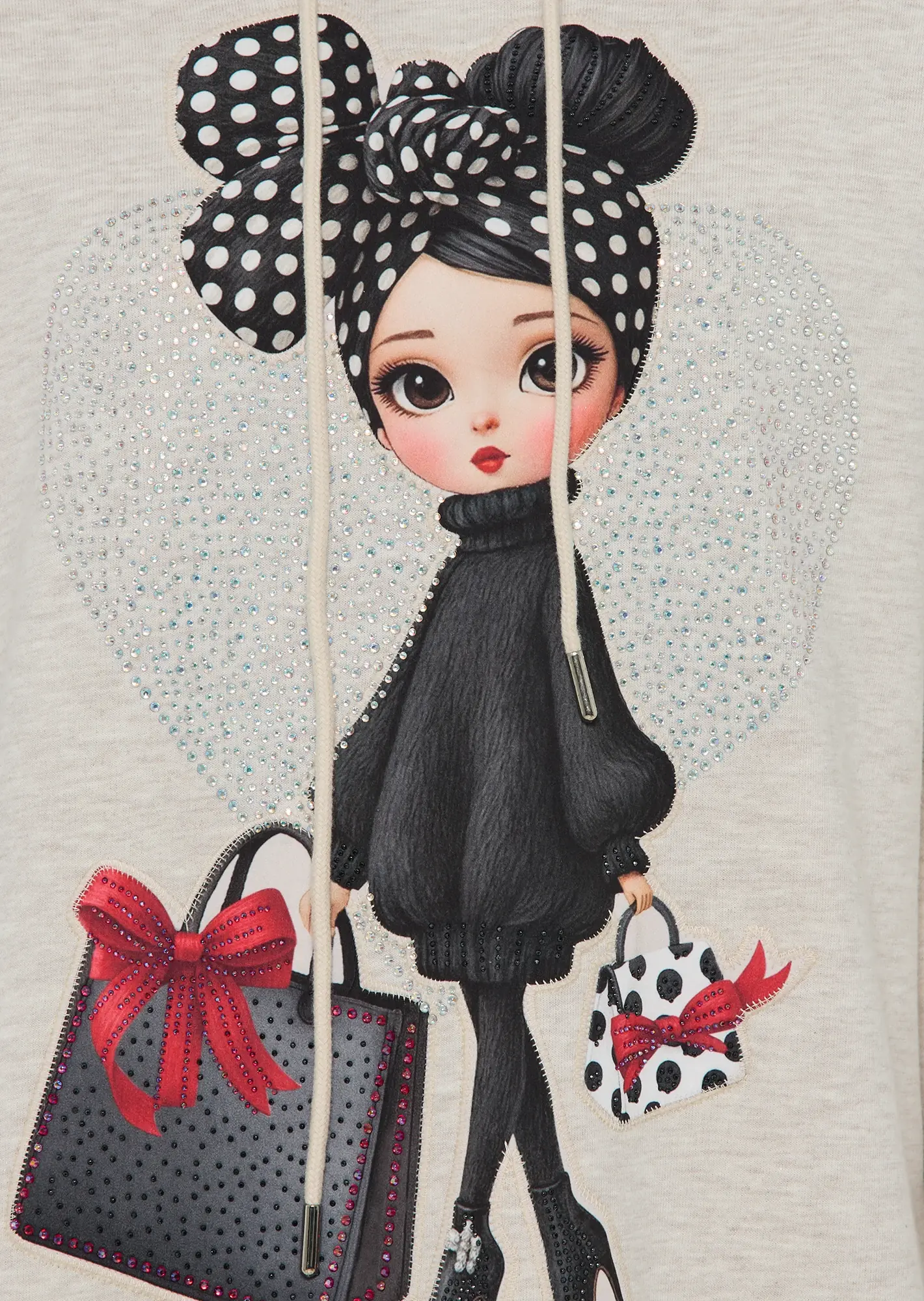 Sweatpullover mit Print, sand-melange