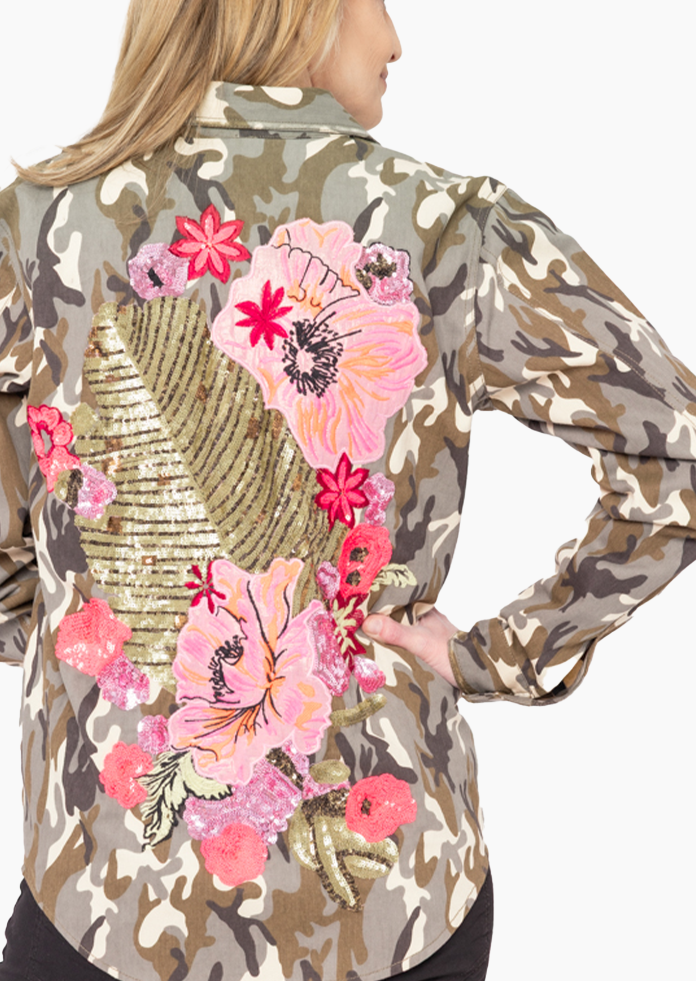 Jeansjacke im Camouflage-Style, camouflage