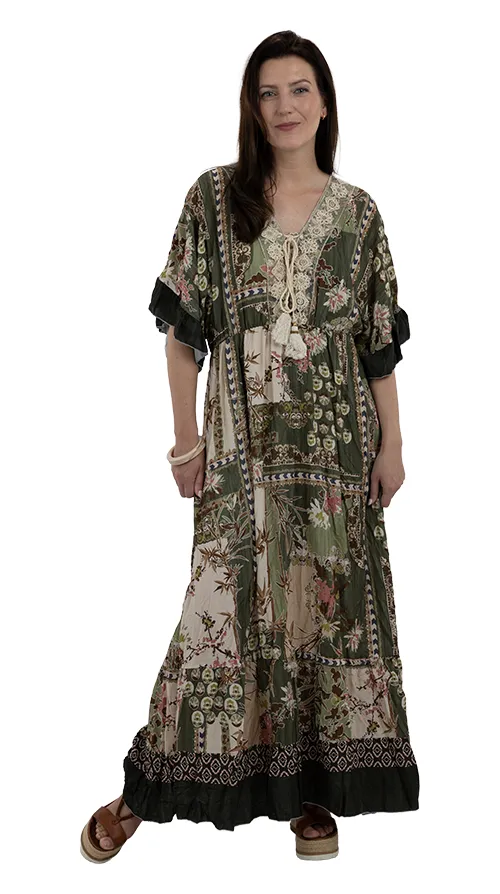 Maxi-Kleid in khaki