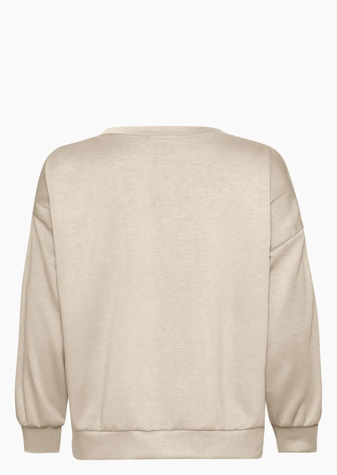 Sweatpullover mit Glitzerhighlight, crema