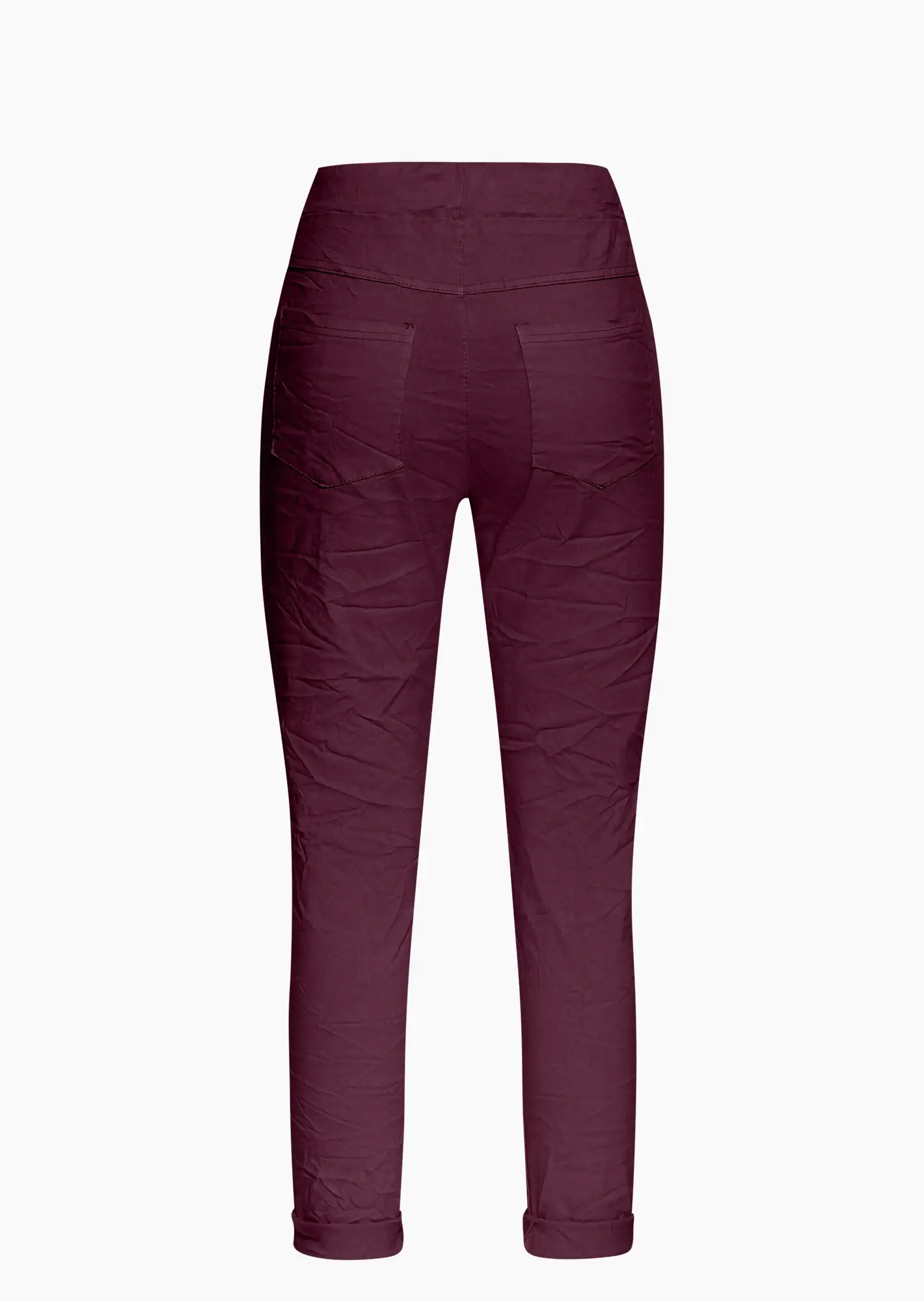 Basic Joggpants mit Knopfleiste, burgund