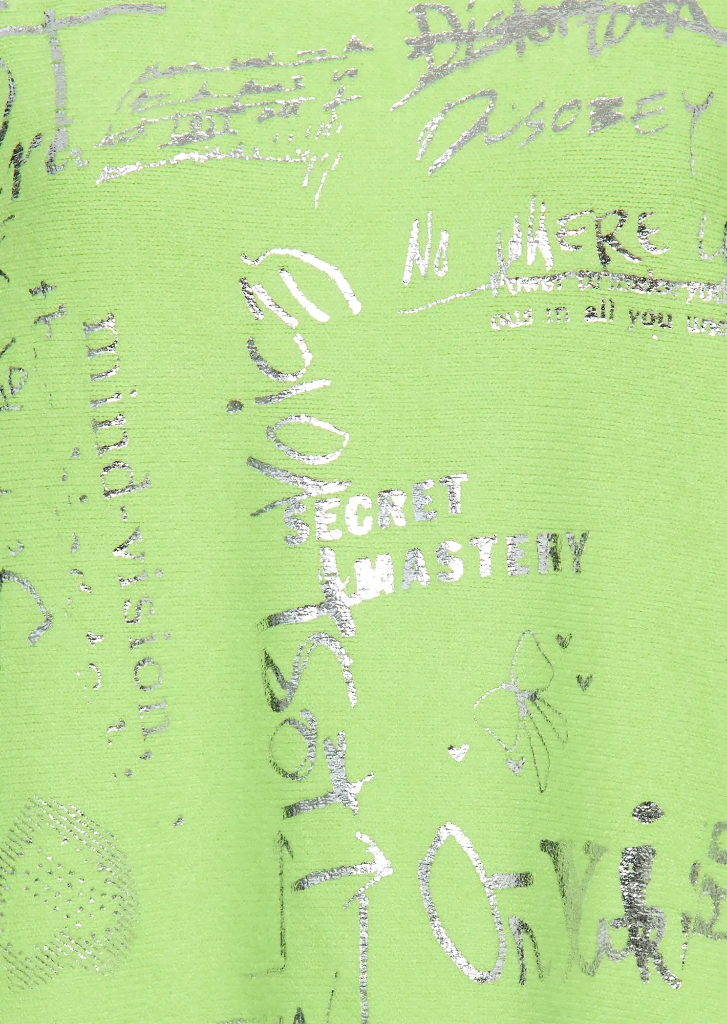 Strickpullover mit Lettering, neongrün