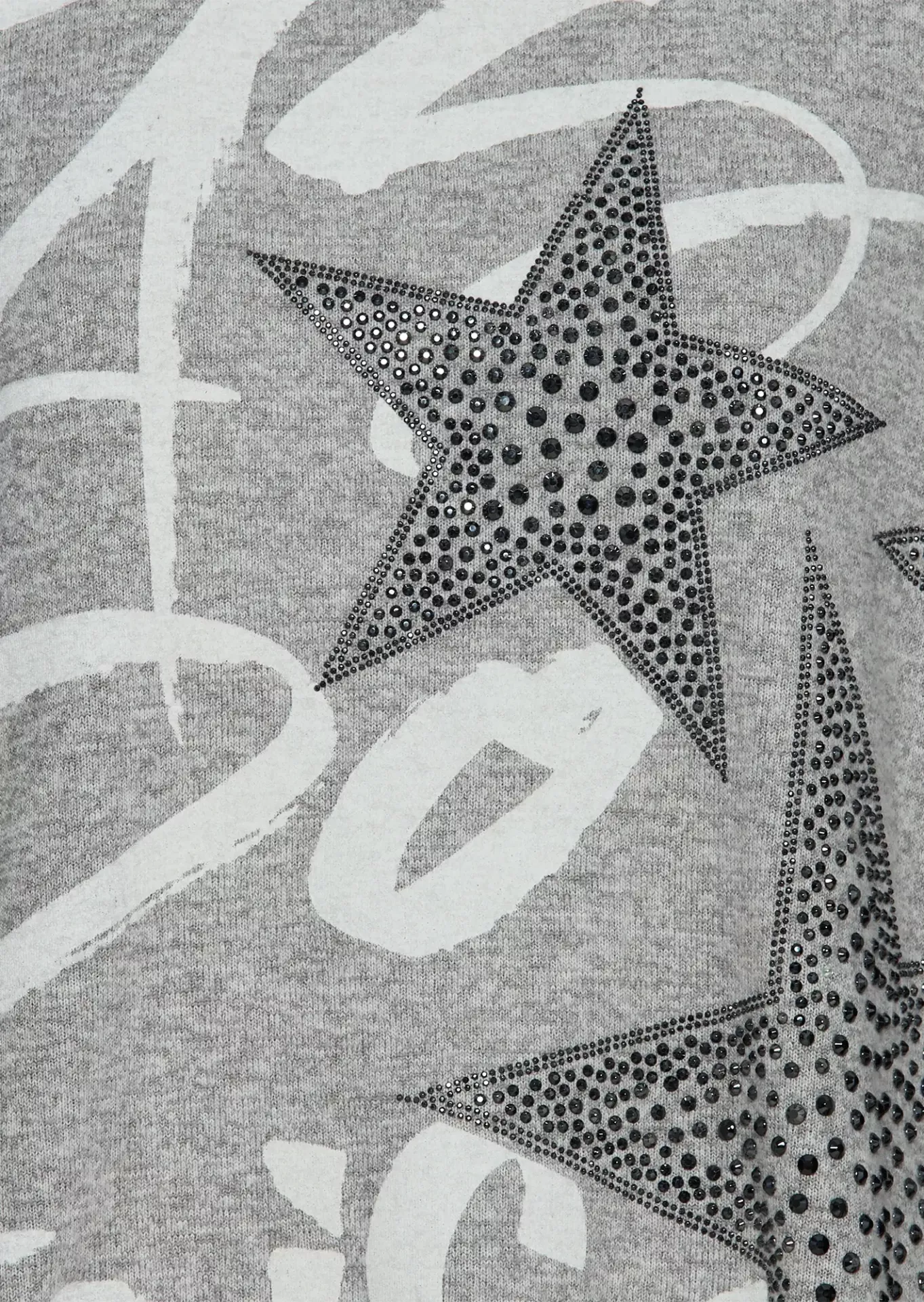 Langarmshirt 'Let's do this', silber-melange