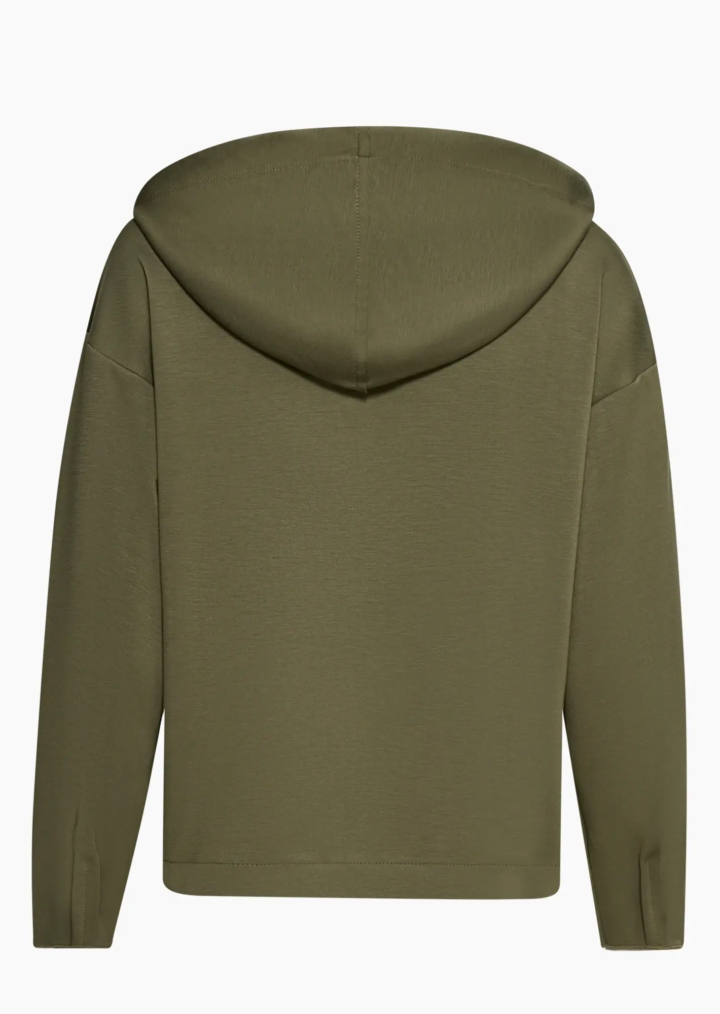 Sweatjacke mit Ziernähten, salbei