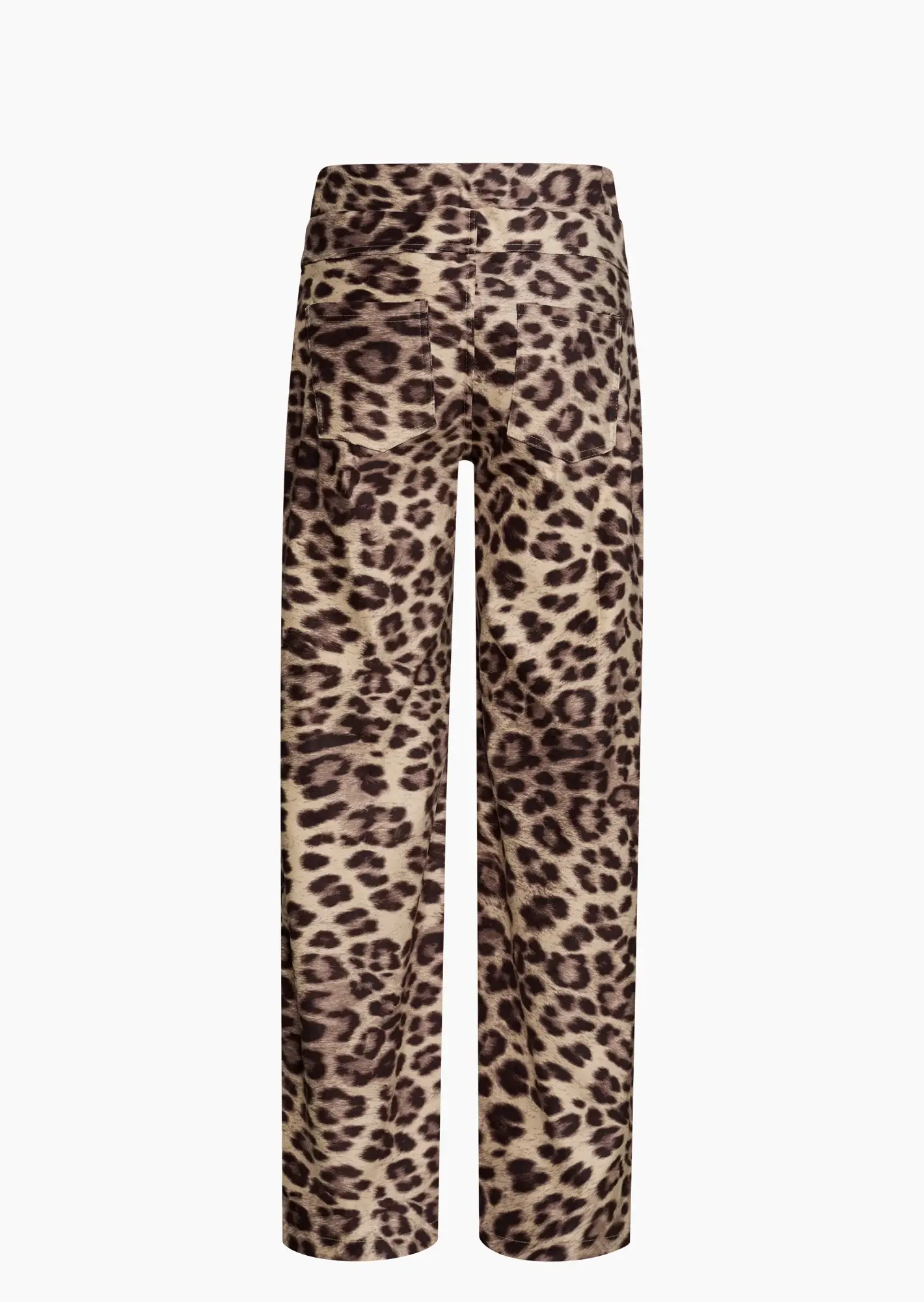 Wide Leg im Animalprint, crema