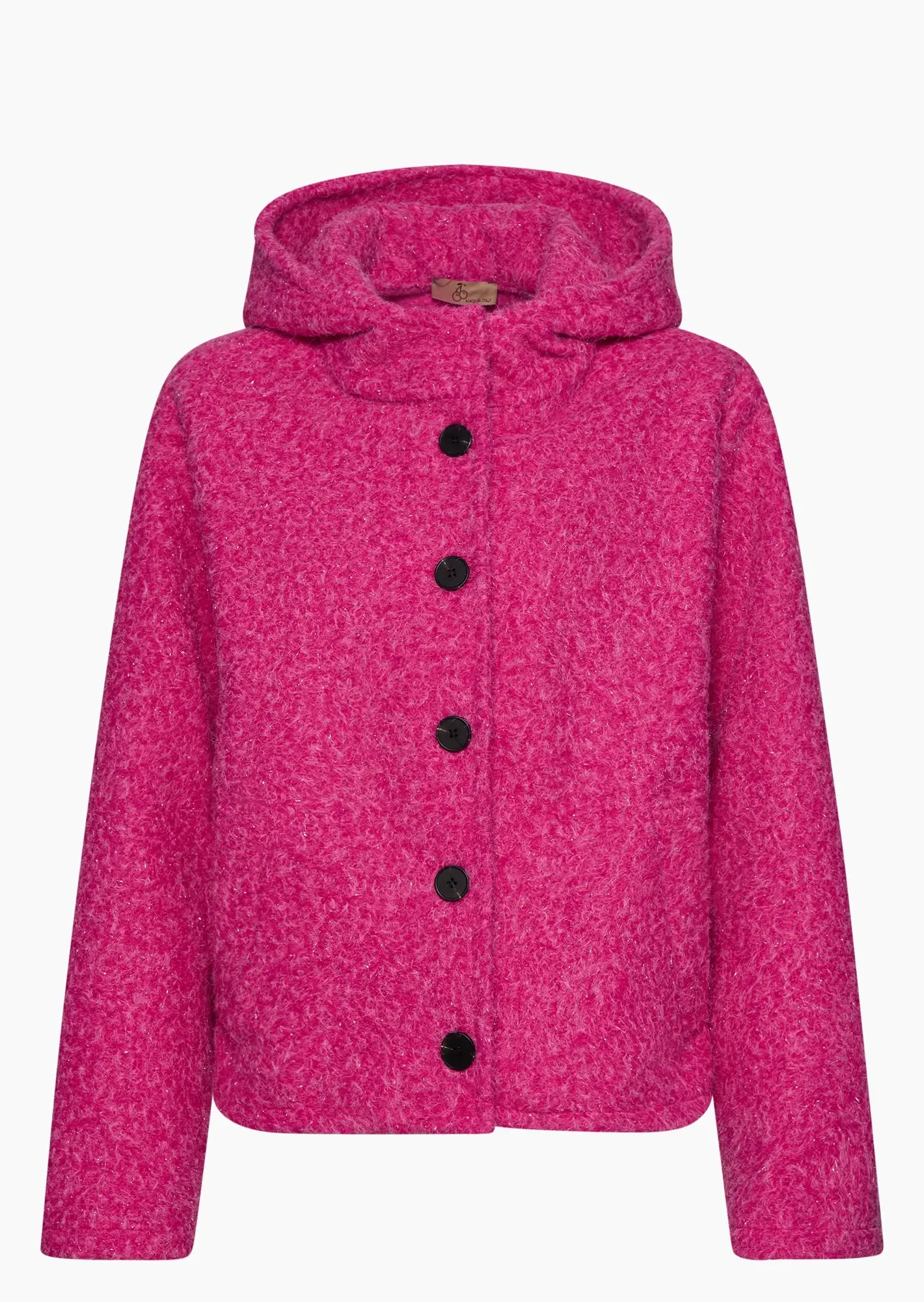 Jacke in Wollwalk-Optik, pink