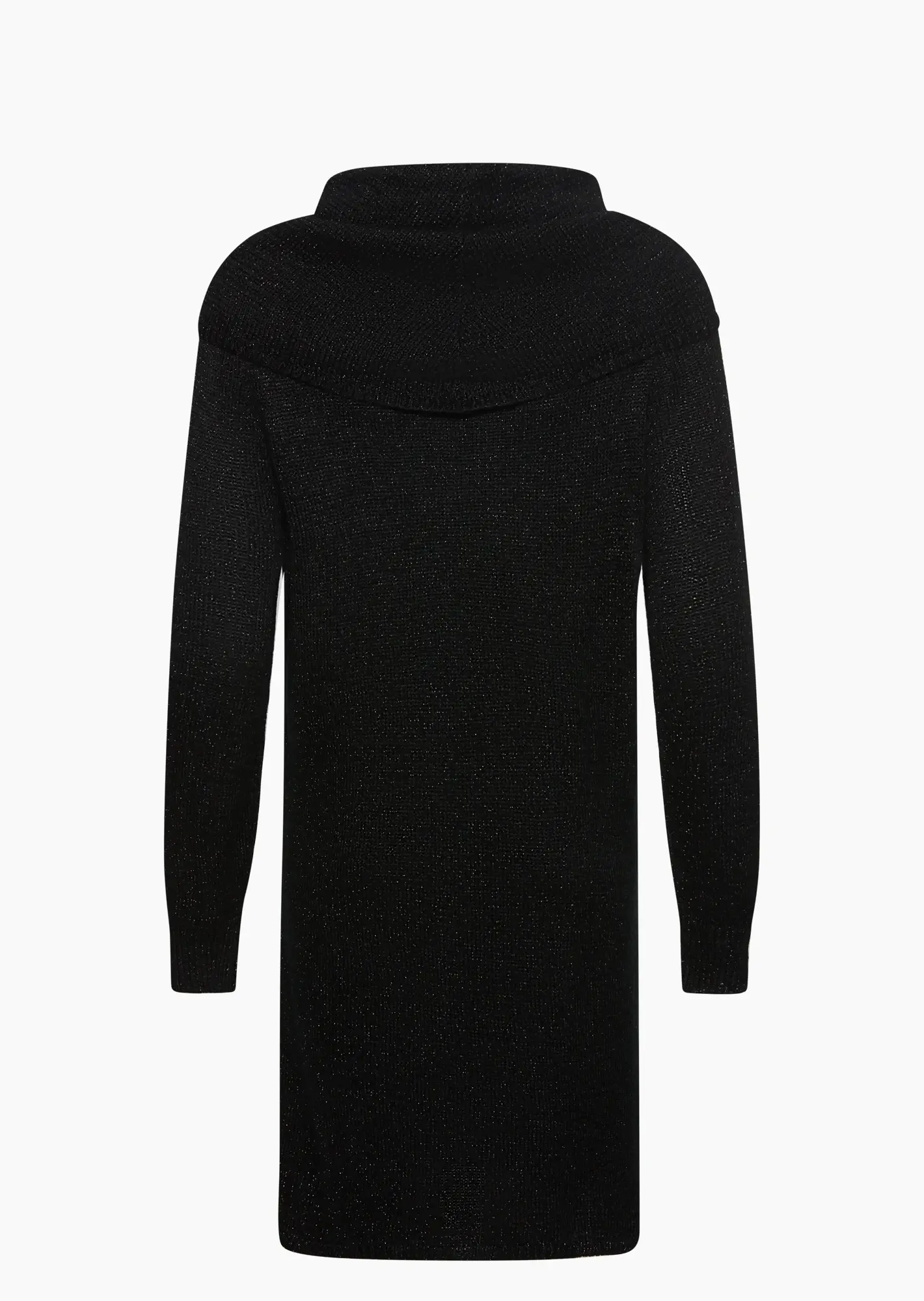 Strickpullover mit Perlen und Glitzerschimmer, schwarz