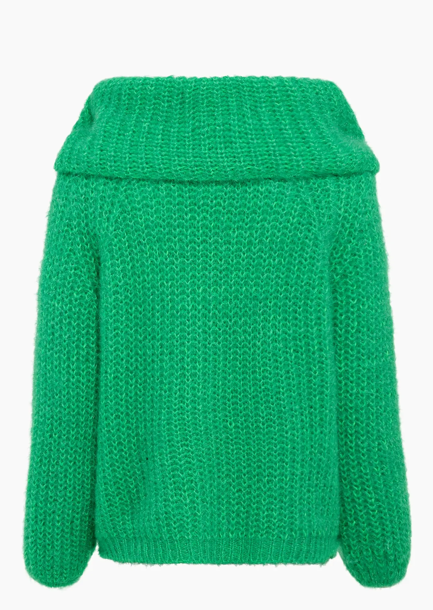 Strickpullover mit Rollkragen, grün