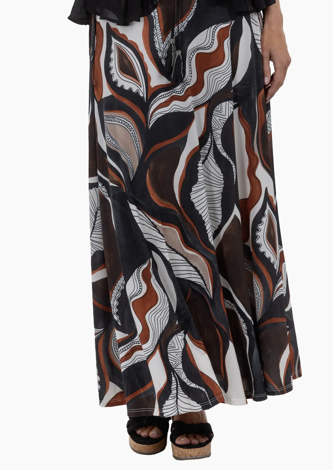 Rock gemustert, mocca