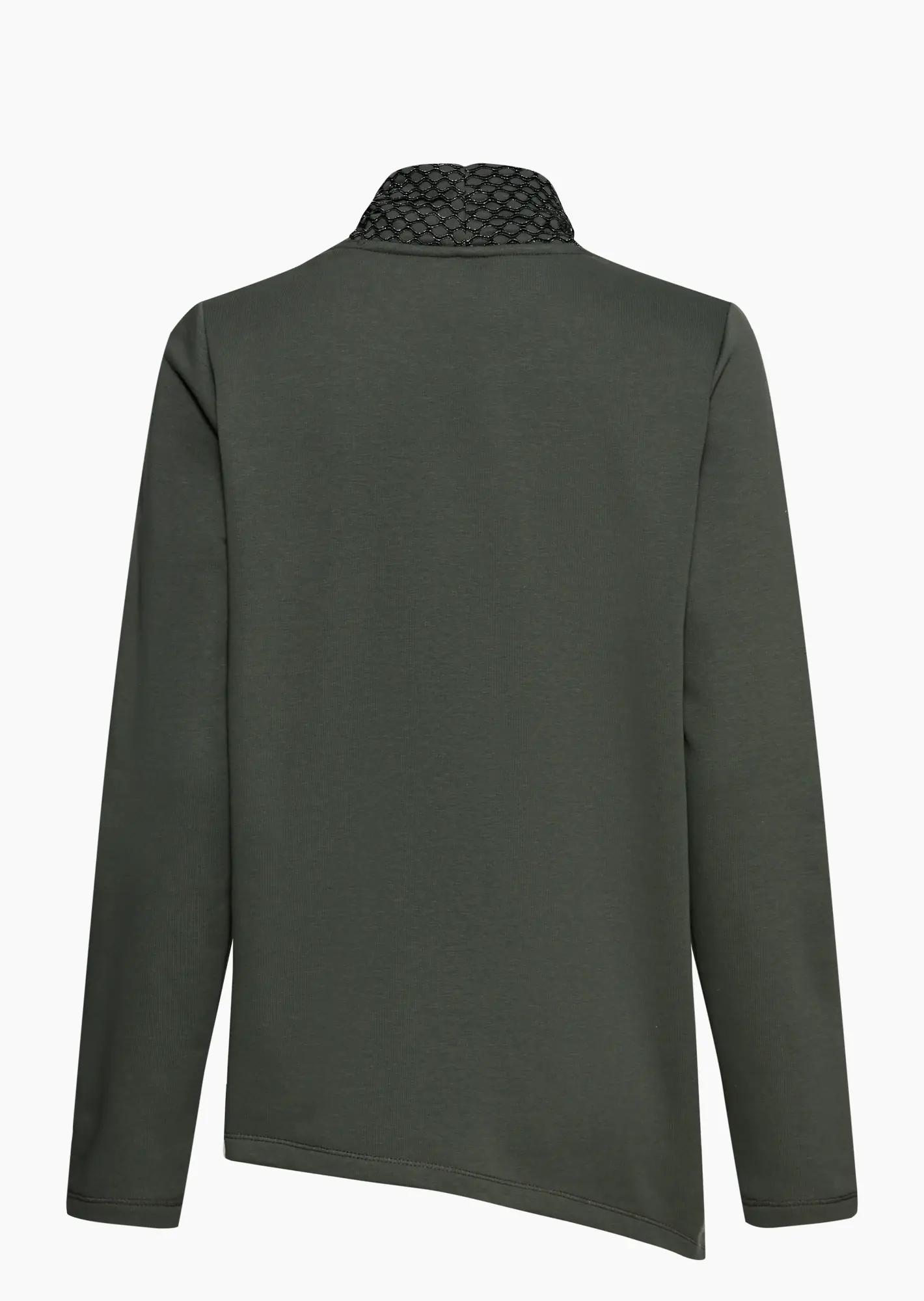 Pullover mit Lurex und Ziersteinen, khaki