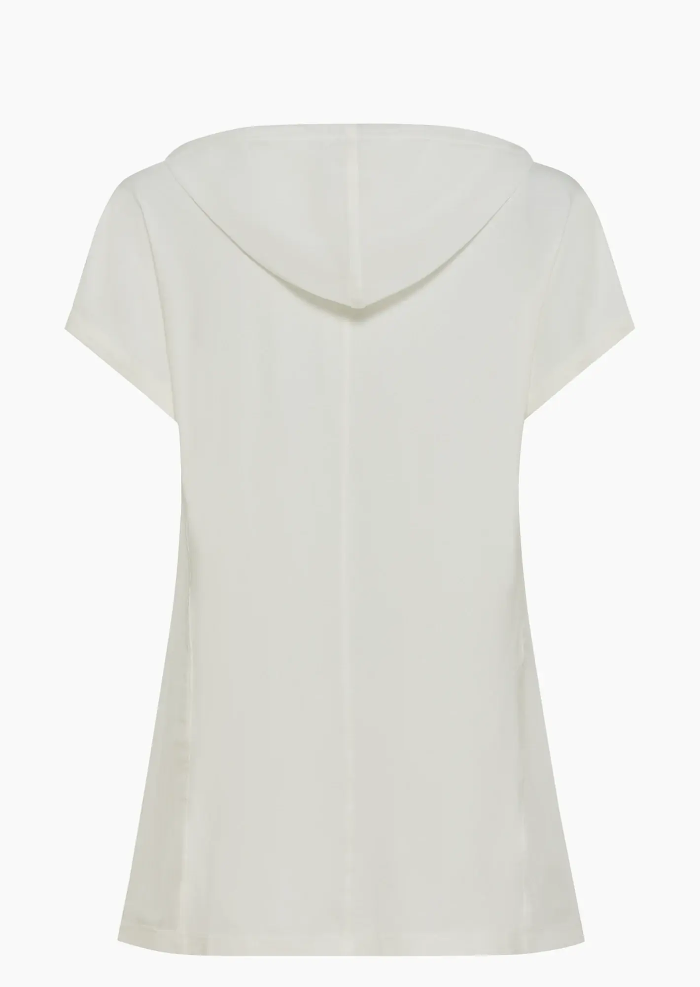 Shirt mit transparenter Spitze und Chiffon, offwhite