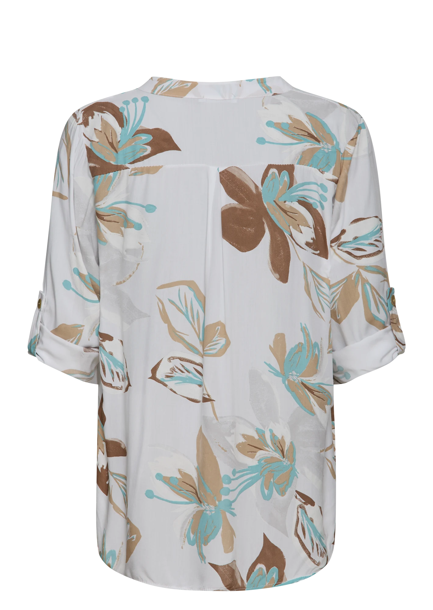 Bluse 'Floral', offwhite