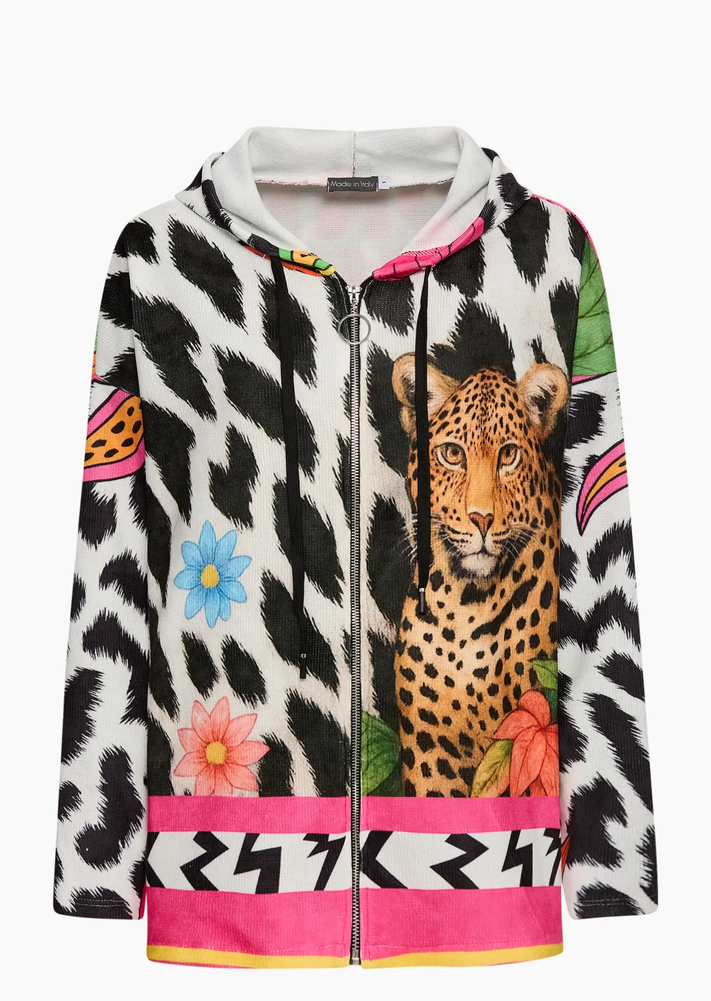 Sweatjacke 'Leopard',