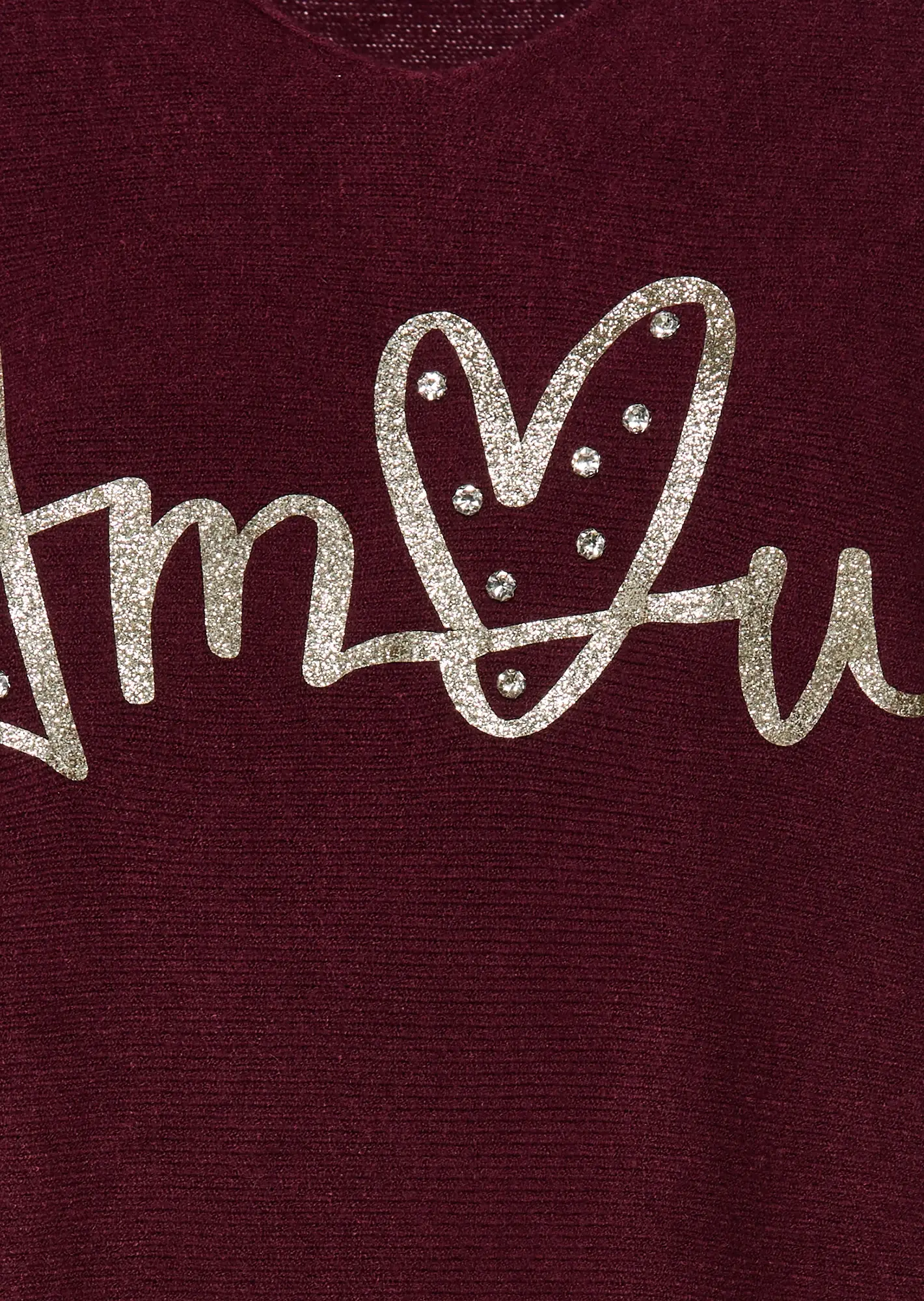 Strickpullover 'Amour', burgund