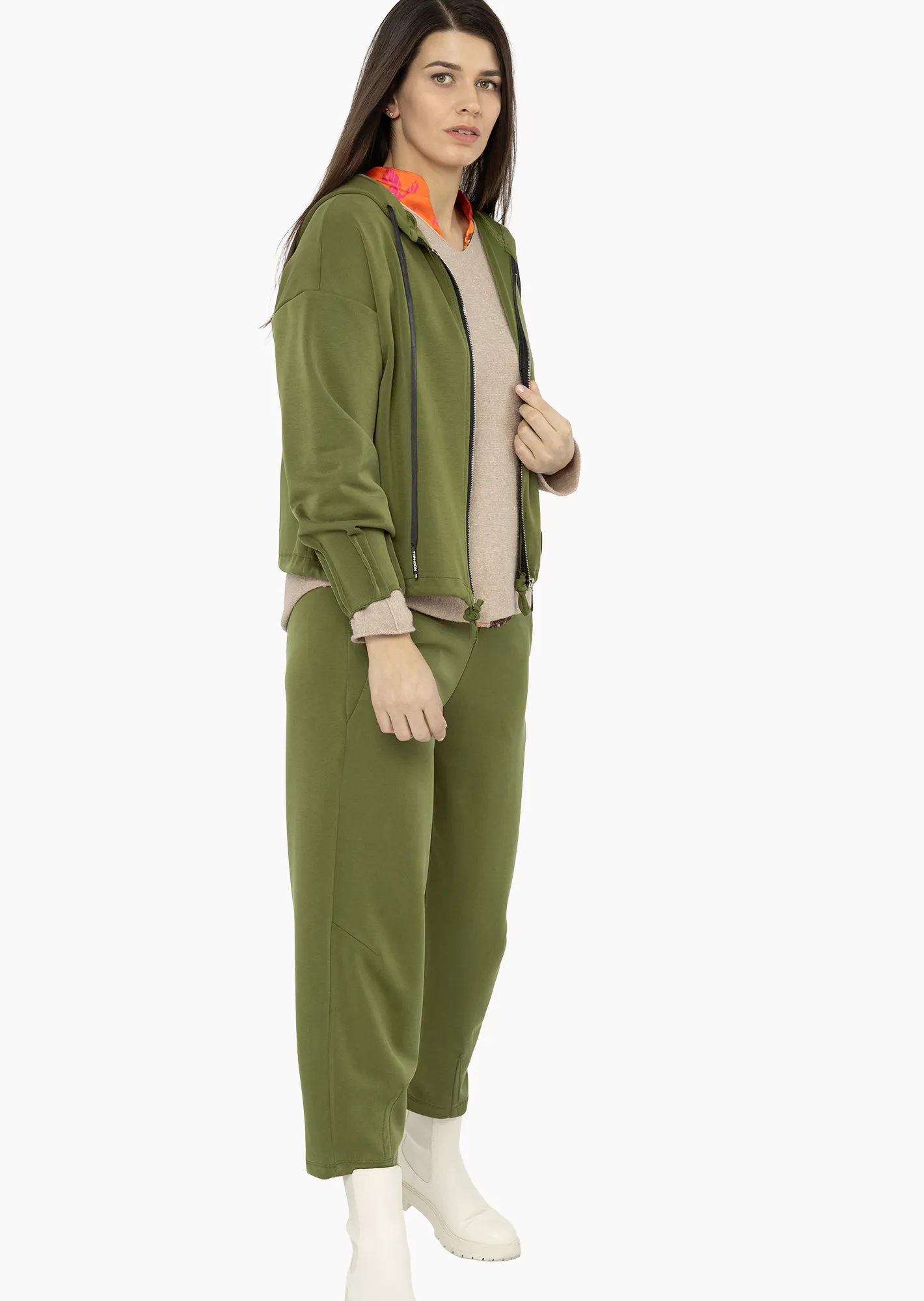 Pants mit Ziernähten, pistazie